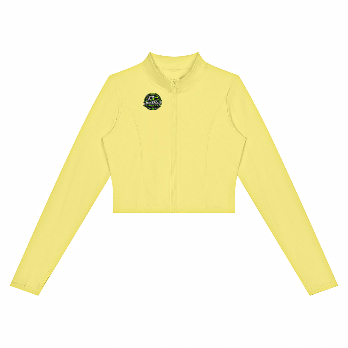 Dangerous Curves Women’s Cropped Full-Zip Yoga Jacket