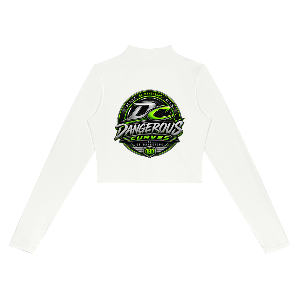 Dangerous Curves Women’s Cropped Full-Zip Yoga Jacket