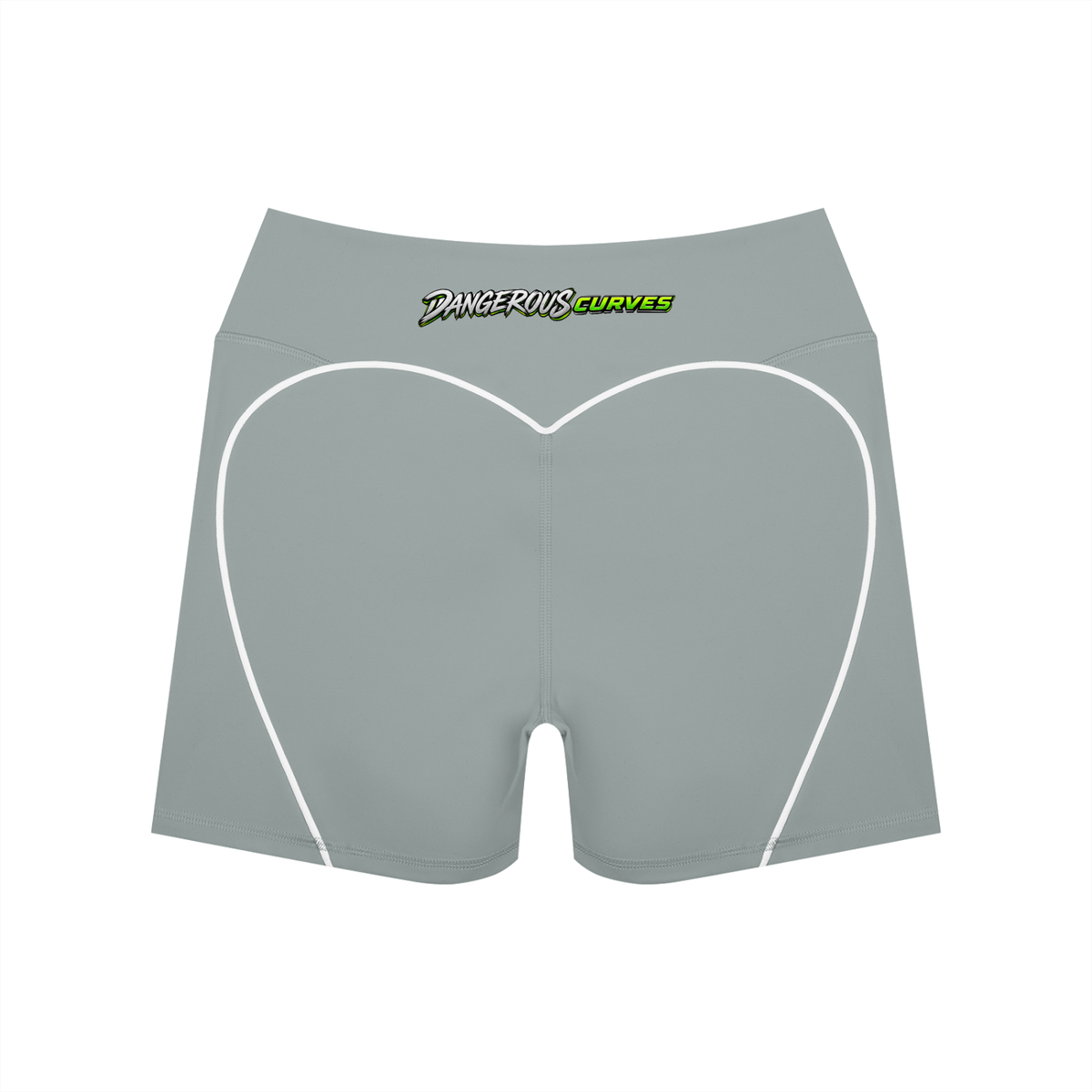 Dangerous Curves Women’s High-Waisted Nylon Yoga Biker Shorts