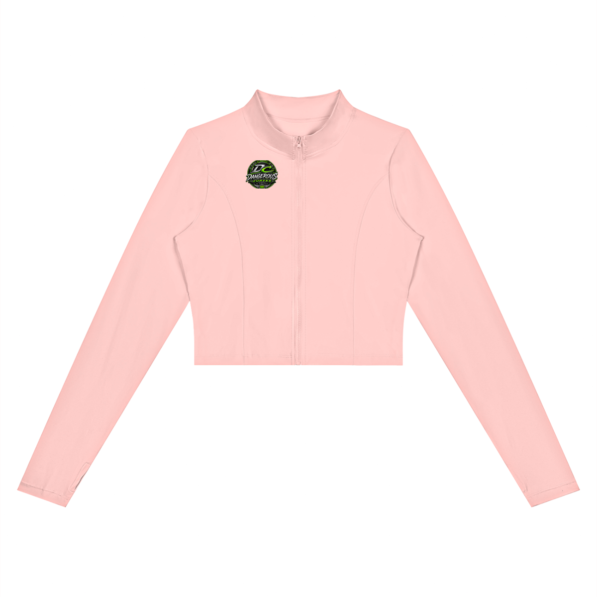 Dangerous Curves Women’s Cropped Full-Zip Yoga Jacket