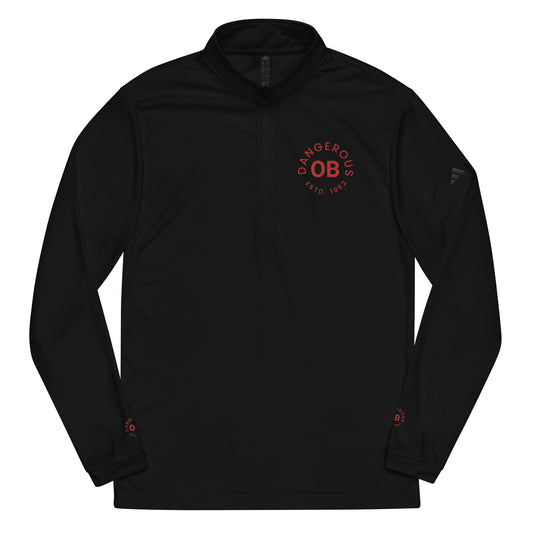 OBDangerous designed Adidas Red and Black Quarter zip pullover