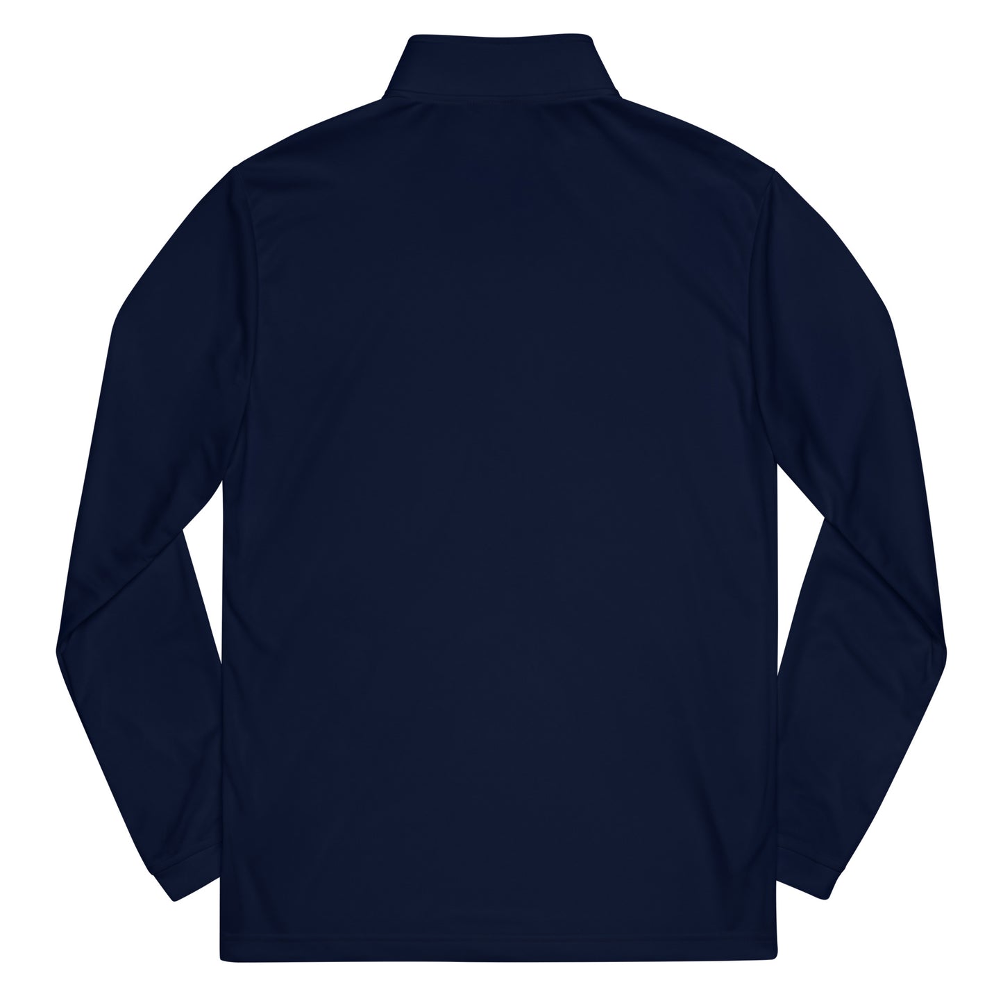 Embroidery of the Retro OBDangerous quarter zip pullover in collegiate navy, featuring stylish design and embroidered details.
