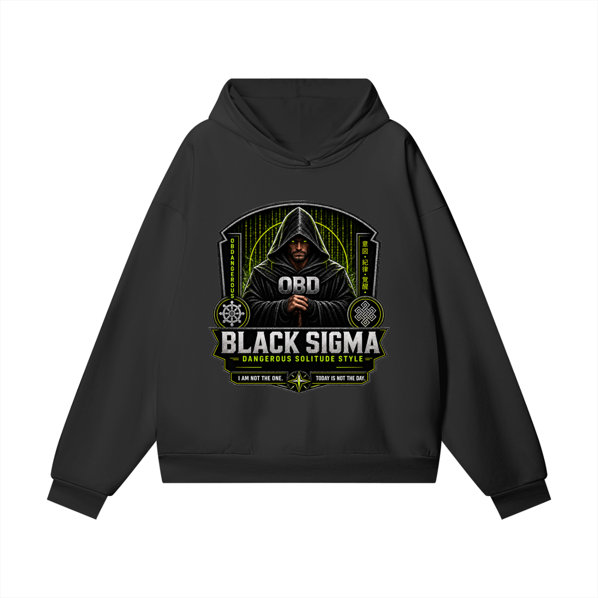 Black Sigma Monk Mode Heavyweight Hoodie