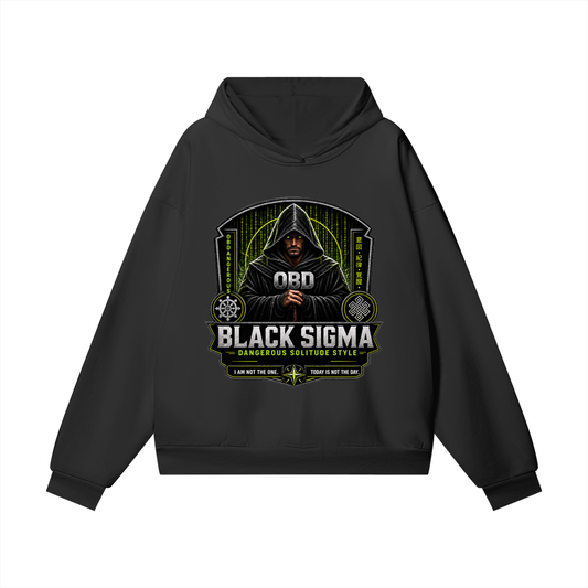 Black Sigma Monk Mode Heavyweight Hoodie
