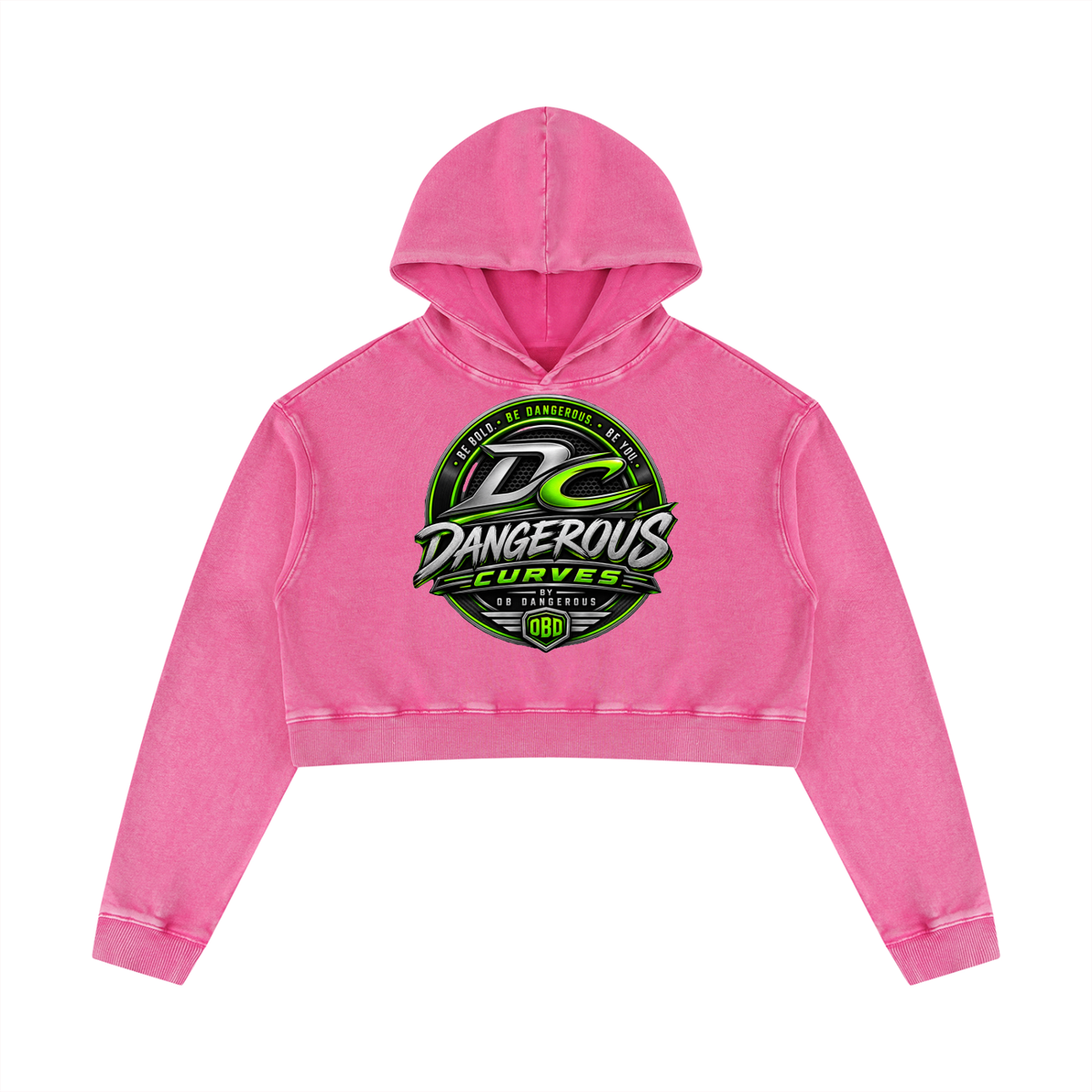Dangerous Curves Women’s Mineral Washed Crop Hoodie