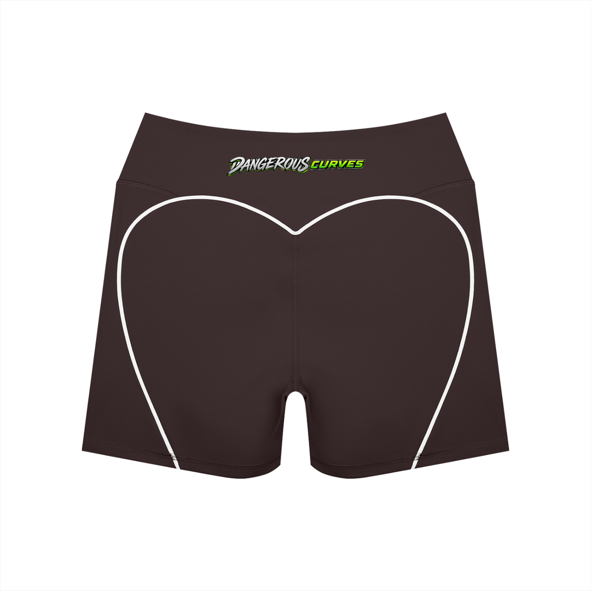 Dangerous Curves Women’s High-Waisted Nylon Yoga Biker Shorts