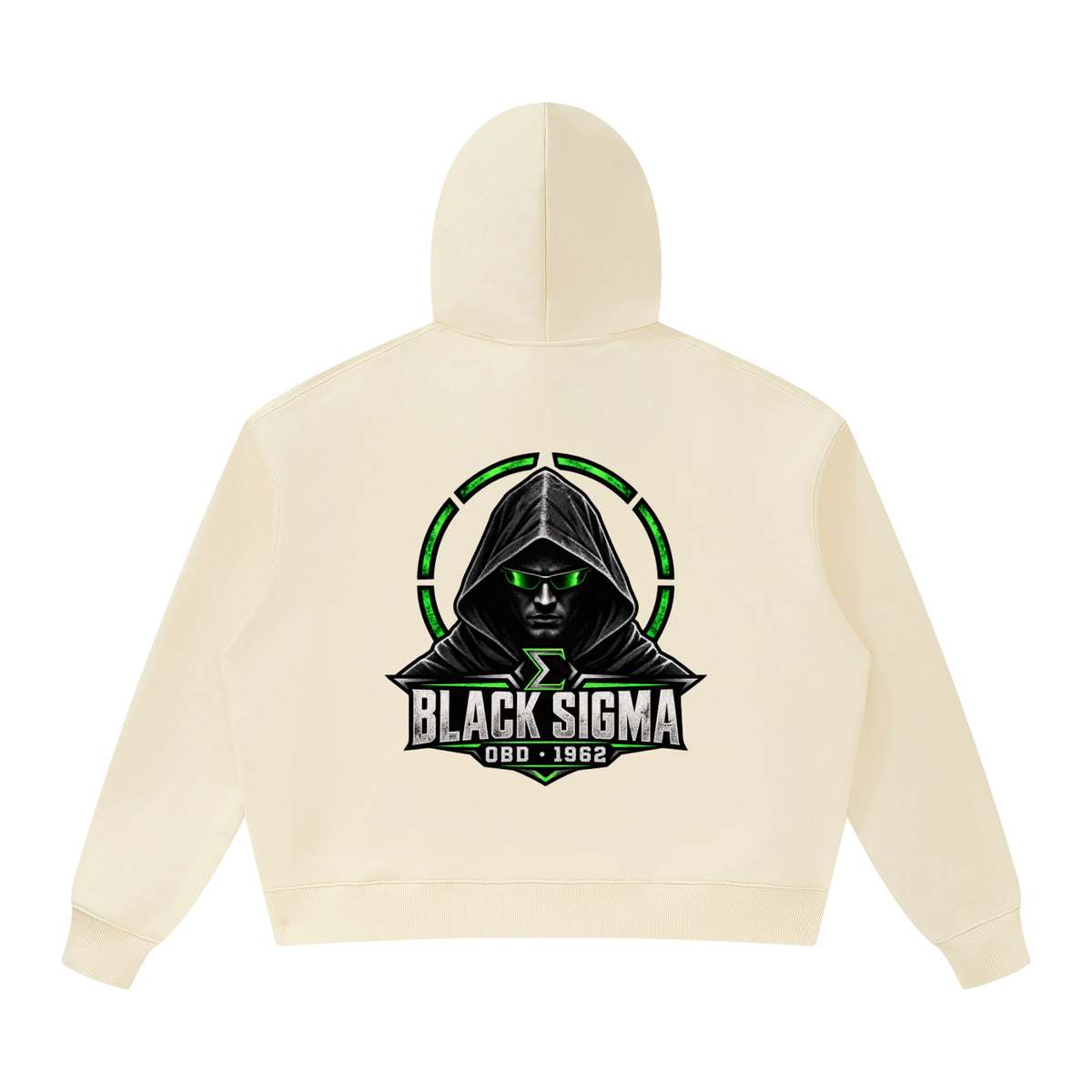 Black Sigma OBD 1962 Oversized Heavyweight Hoodie