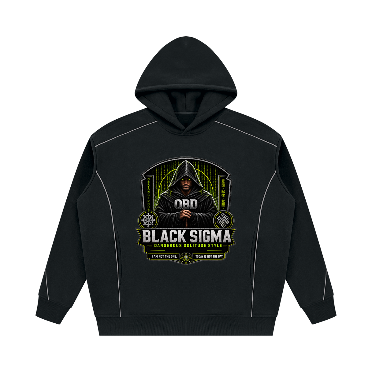 Black Sigma / Black Warrior Mode Oversized Fleece Hoodie