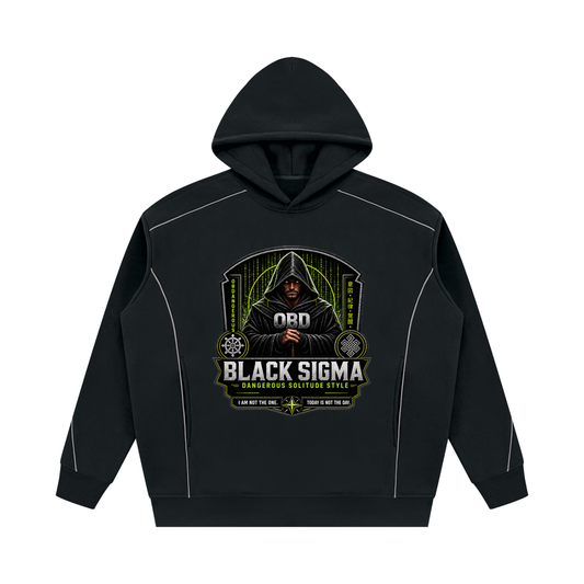 Black Sigma / Black Warrior Mode Oversized Fleece Hoodie