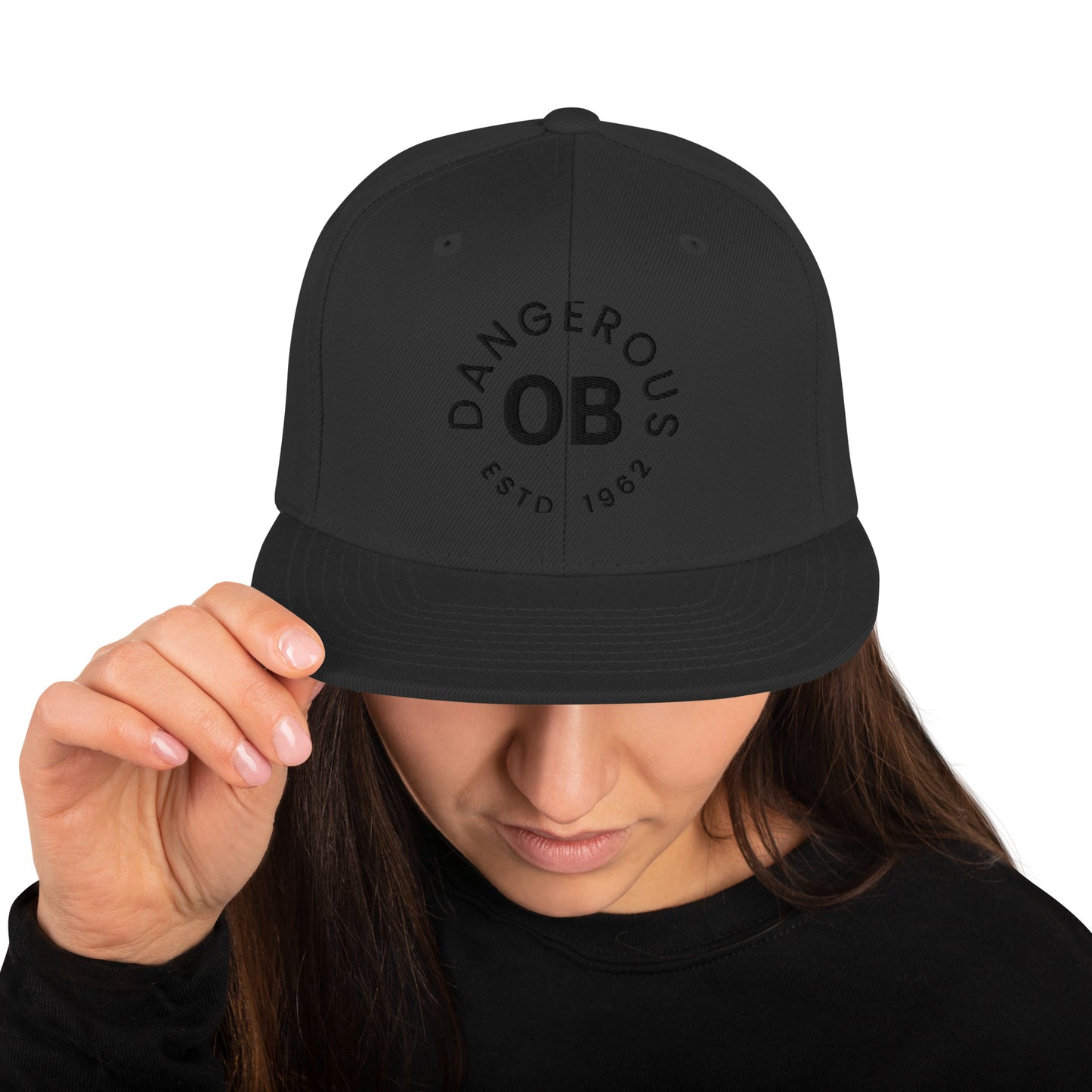 OBDanger Designed black on black Snapback Hat