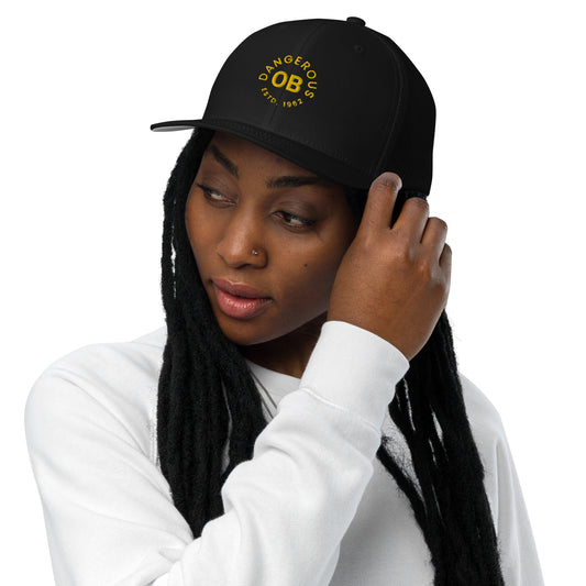 OBDangerous Designed Black and Yellow Closed-back trucker cap