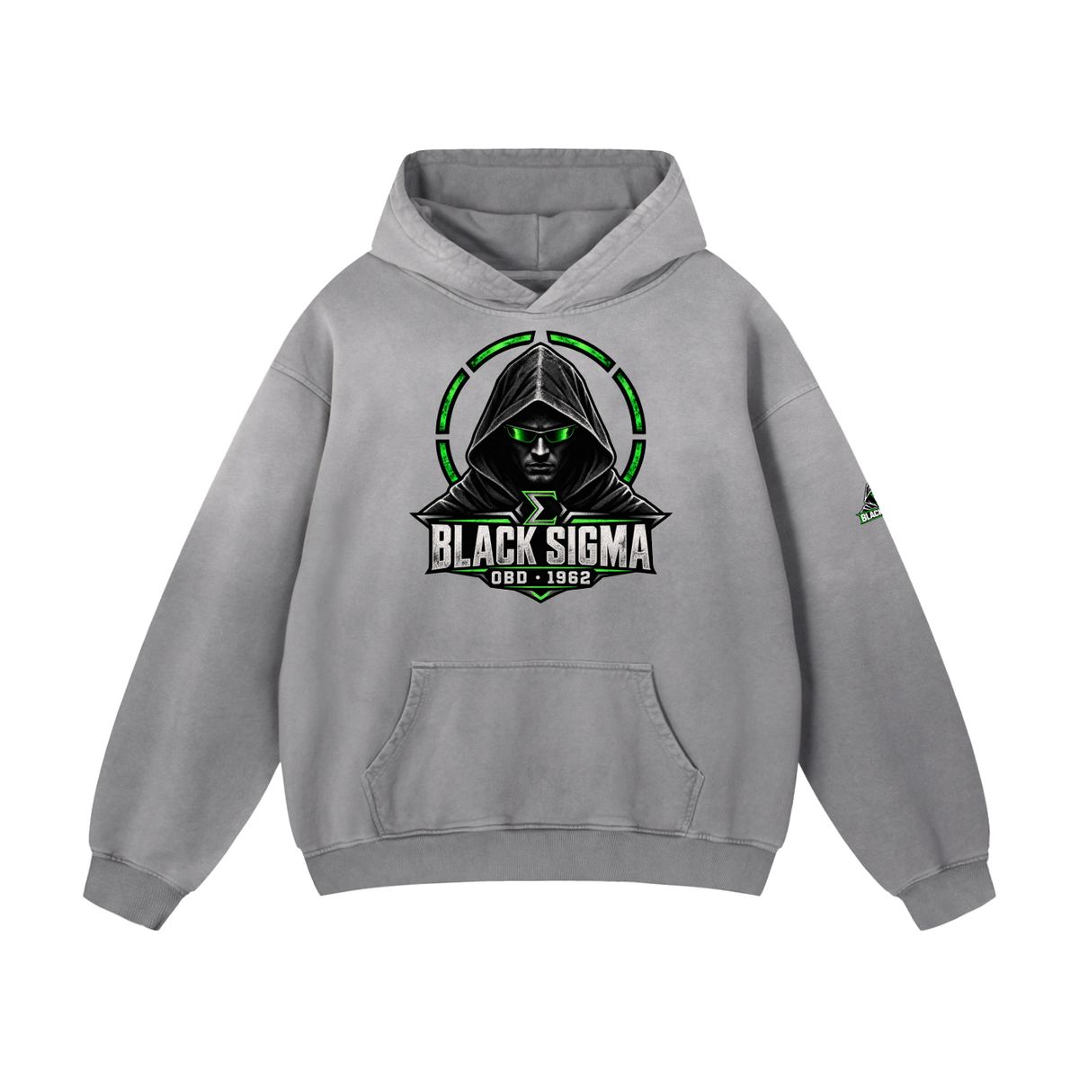 Black Sigma OBD 1962 Sunfade Oversized Hoodie