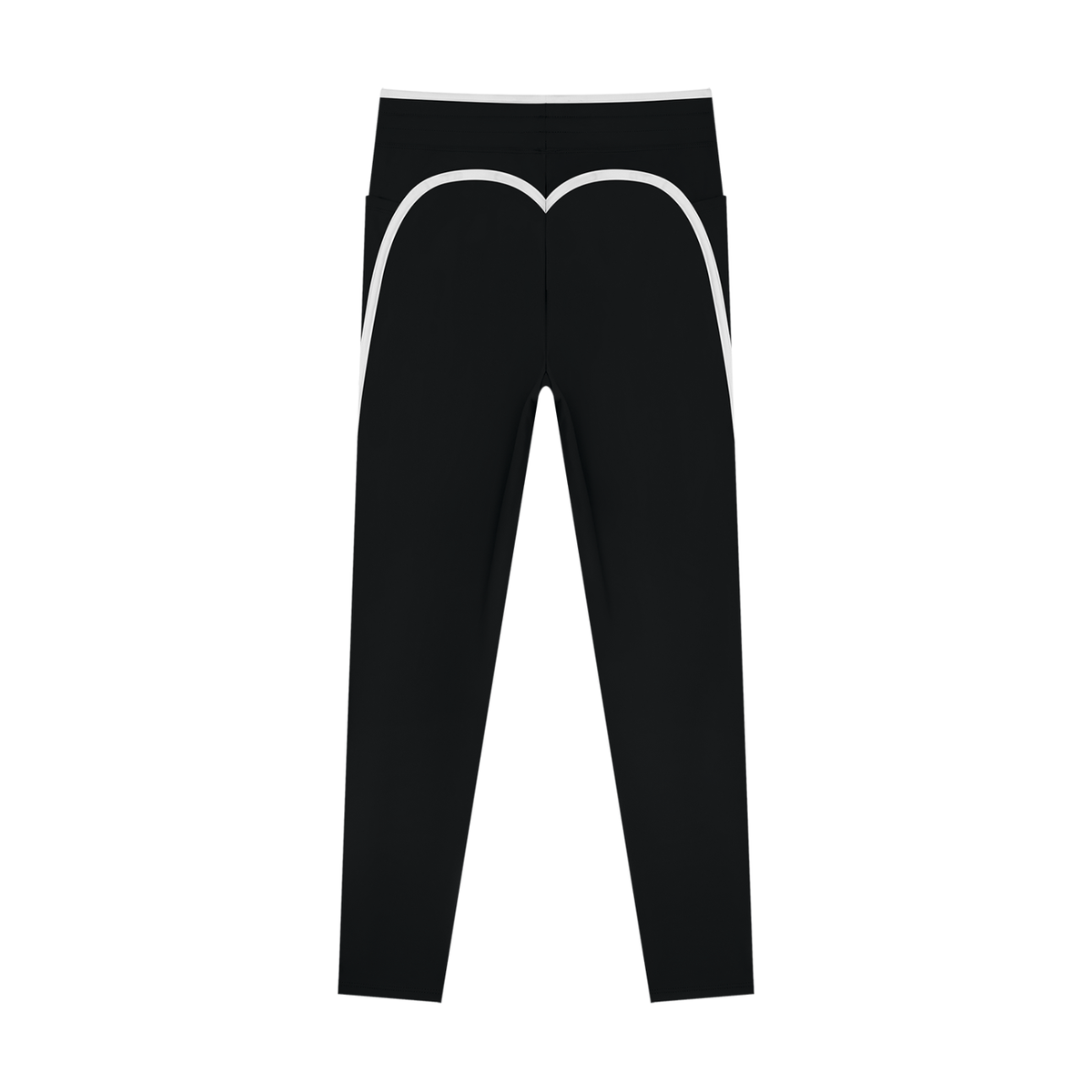 ODMPOD women's color block yoga leggings with bold, curved design and comfortable fit for activewear and workouts.