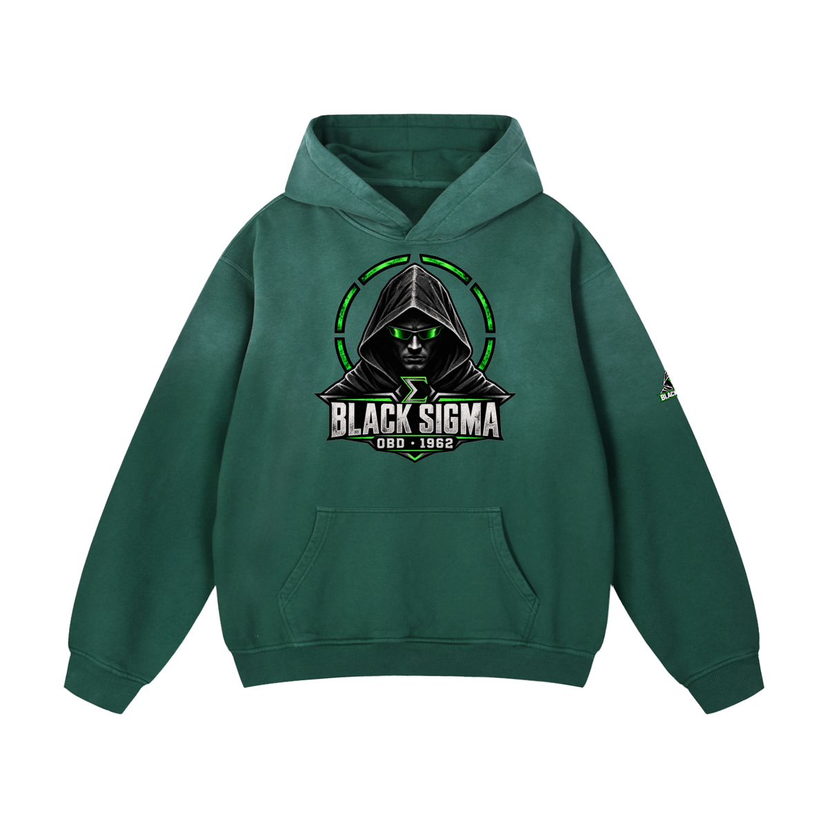 Black Sigma OBD 1962 Sunfade Oversized Hoodie