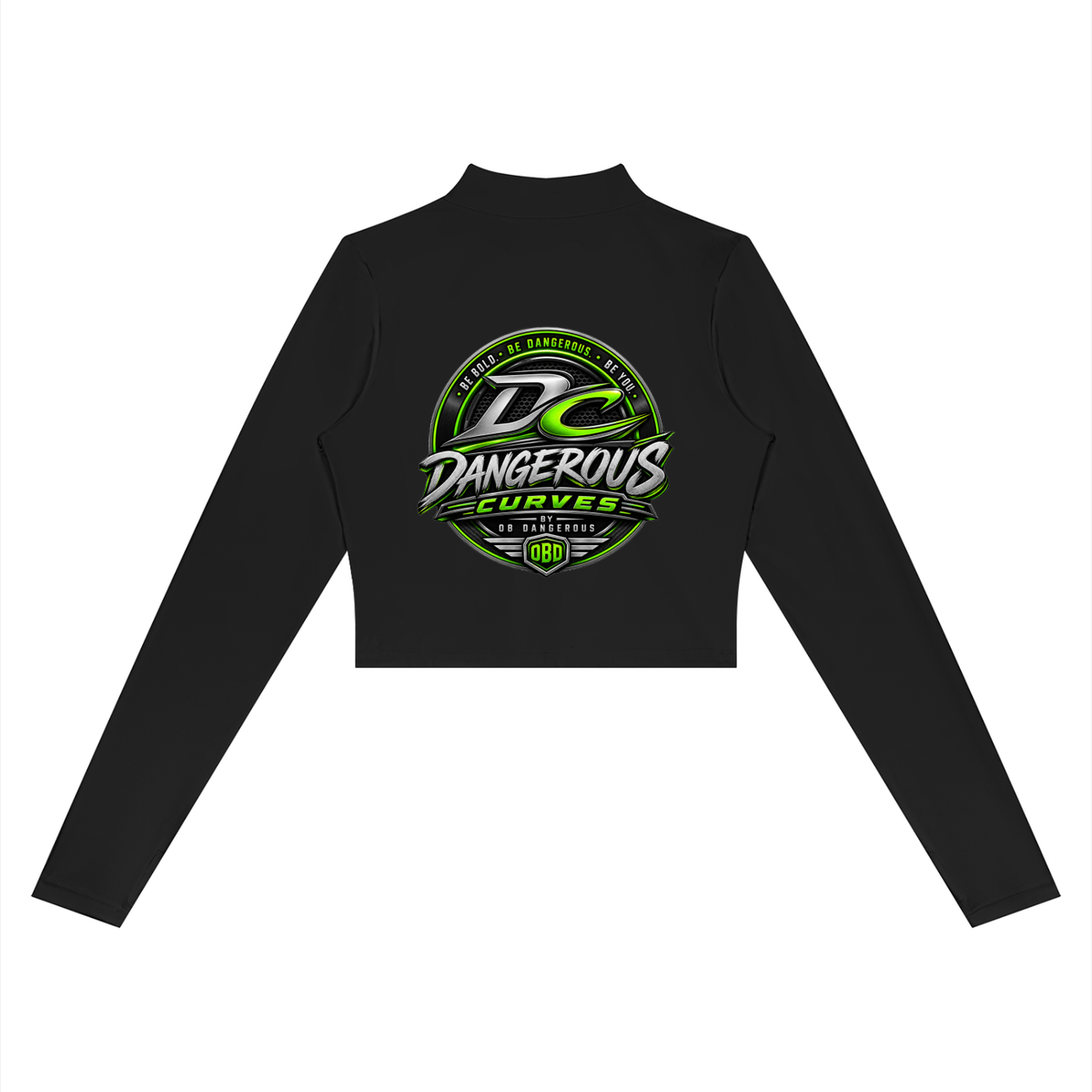 Dangerous Curves Women’s Cropped Full-Zip Yoga Jacket