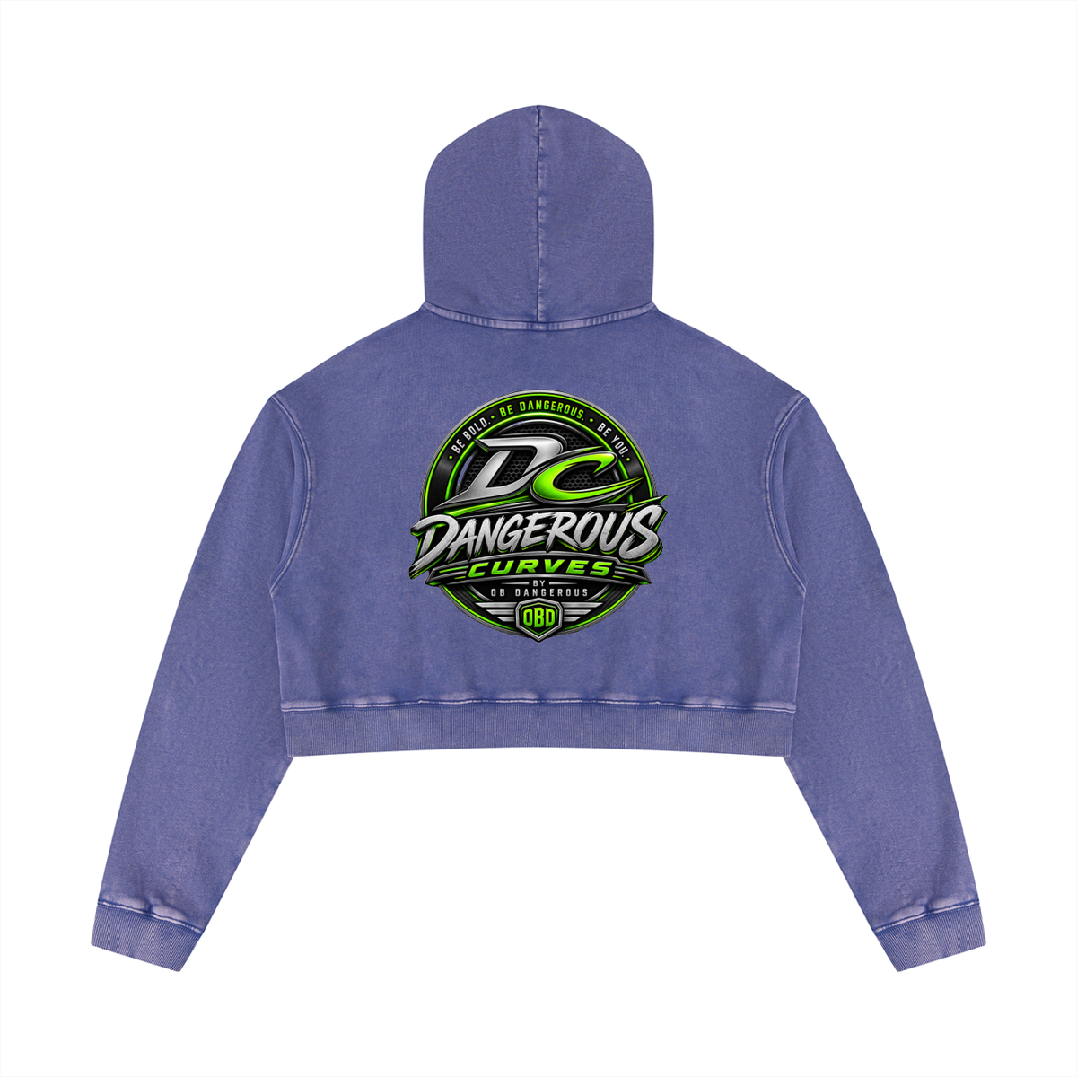 Dangerous Curves Women’s Mineral Washed Crop Hoodie