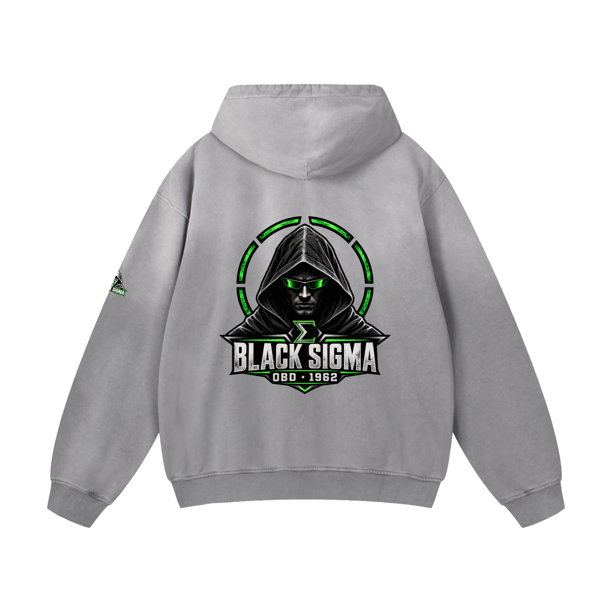 Black Sigma OBD 1962 Sunfade Oversized Hoodie