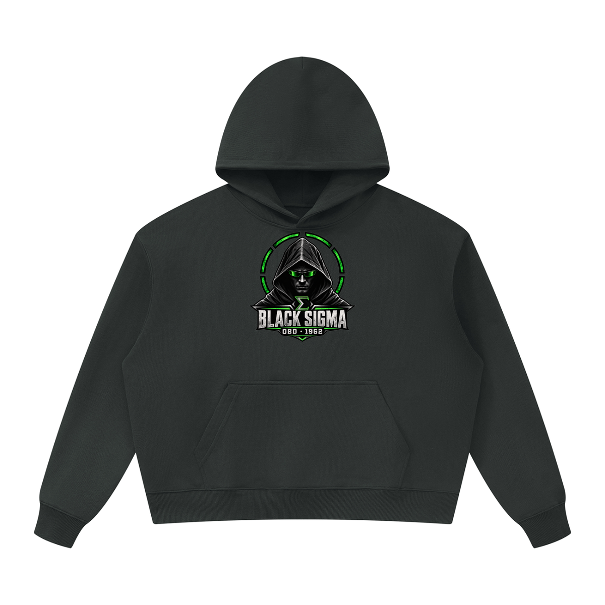 Black Sigma OBD 1962 Oversized Heavyweight Hoodie