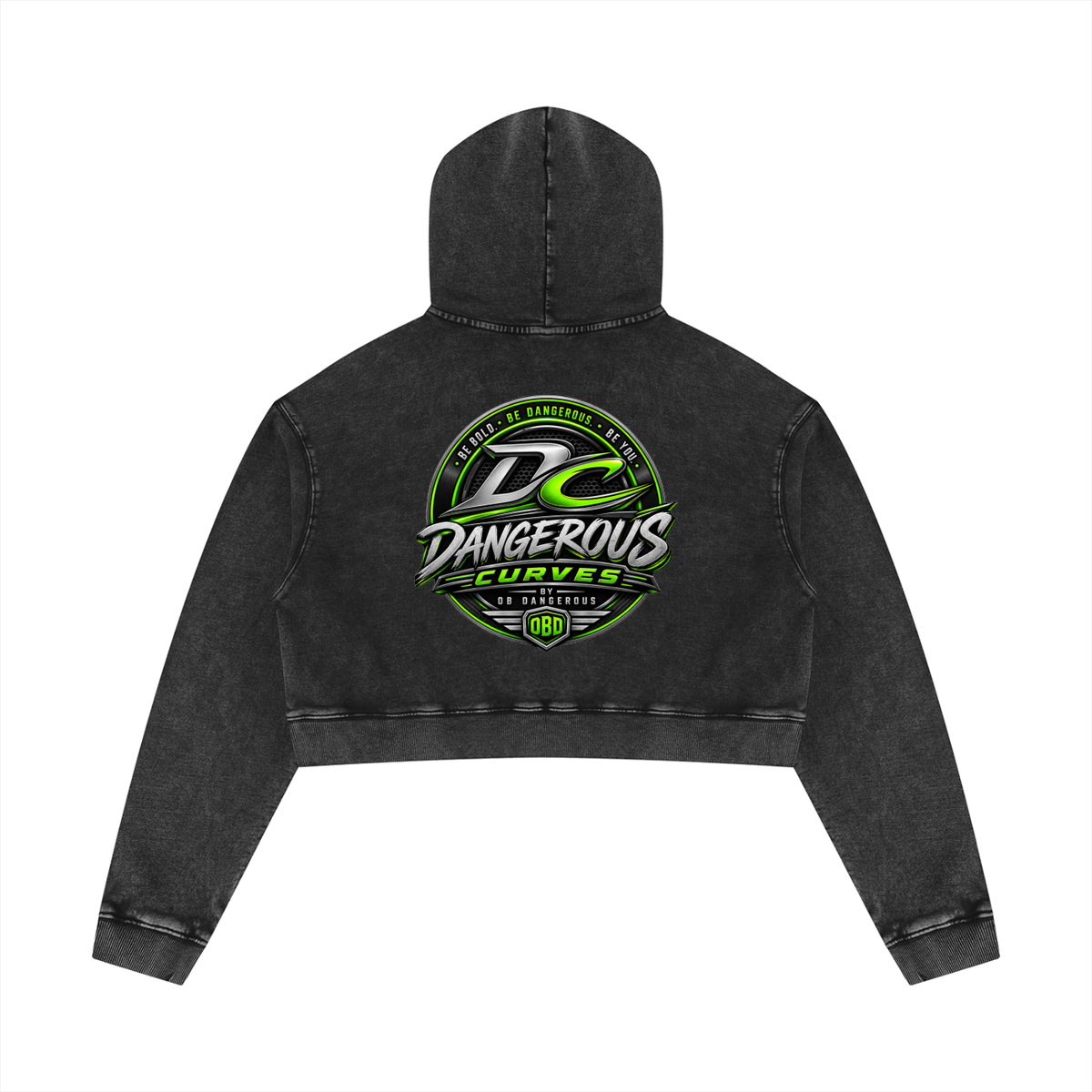 Dangerous Curves Women’s Mineral Washed Crop Hoodie