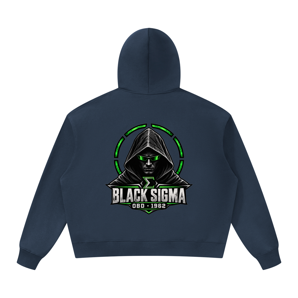 Black Sigma OBD 1962 Oversized Heavyweight Hoodie