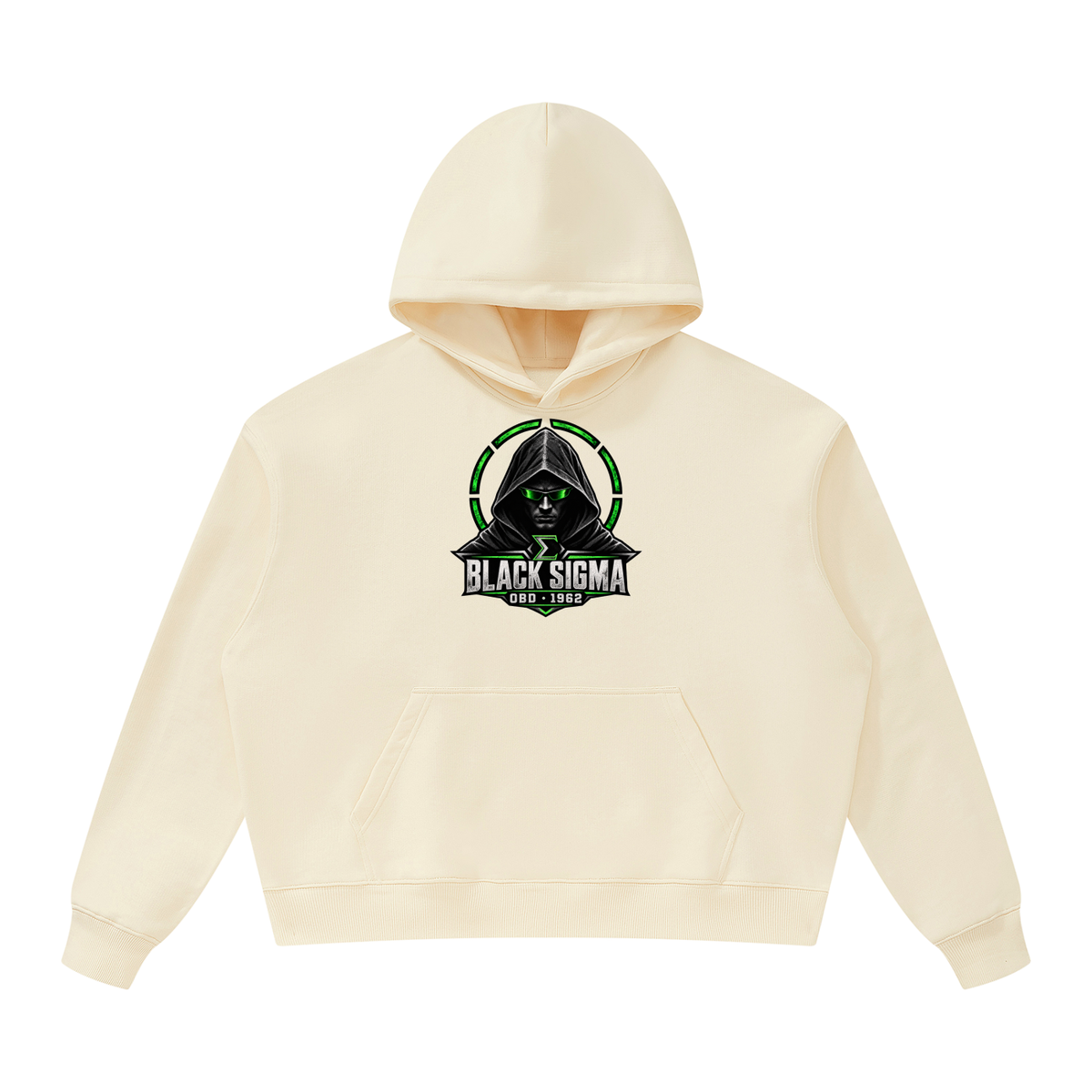 Black Sigma OBD 1962 Oversized Heavyweight Hoodie