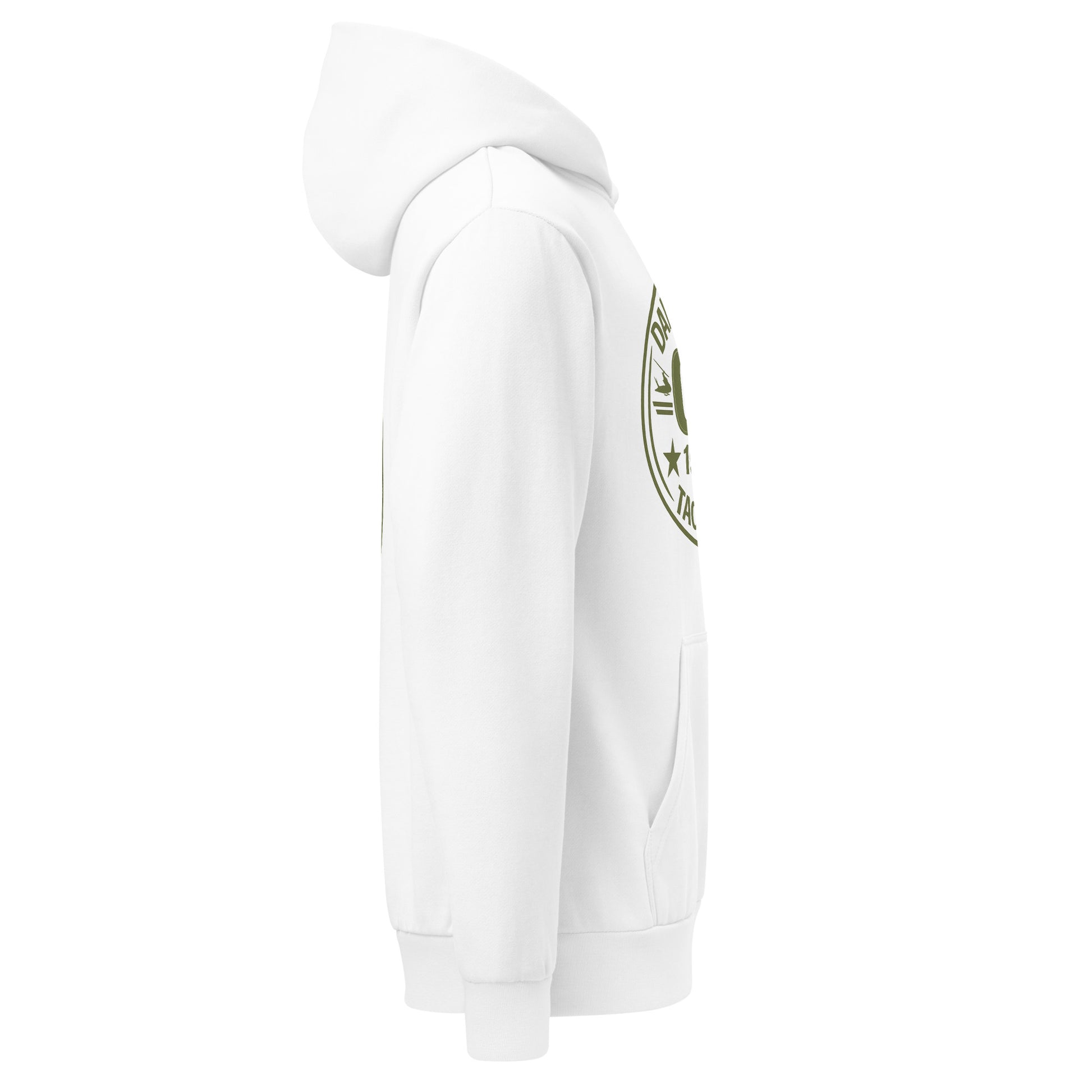 White Retro Urban hoodie T-shirt by OB DANGEROUS, featuring street-inspired design and comfortable fit in a casual style.