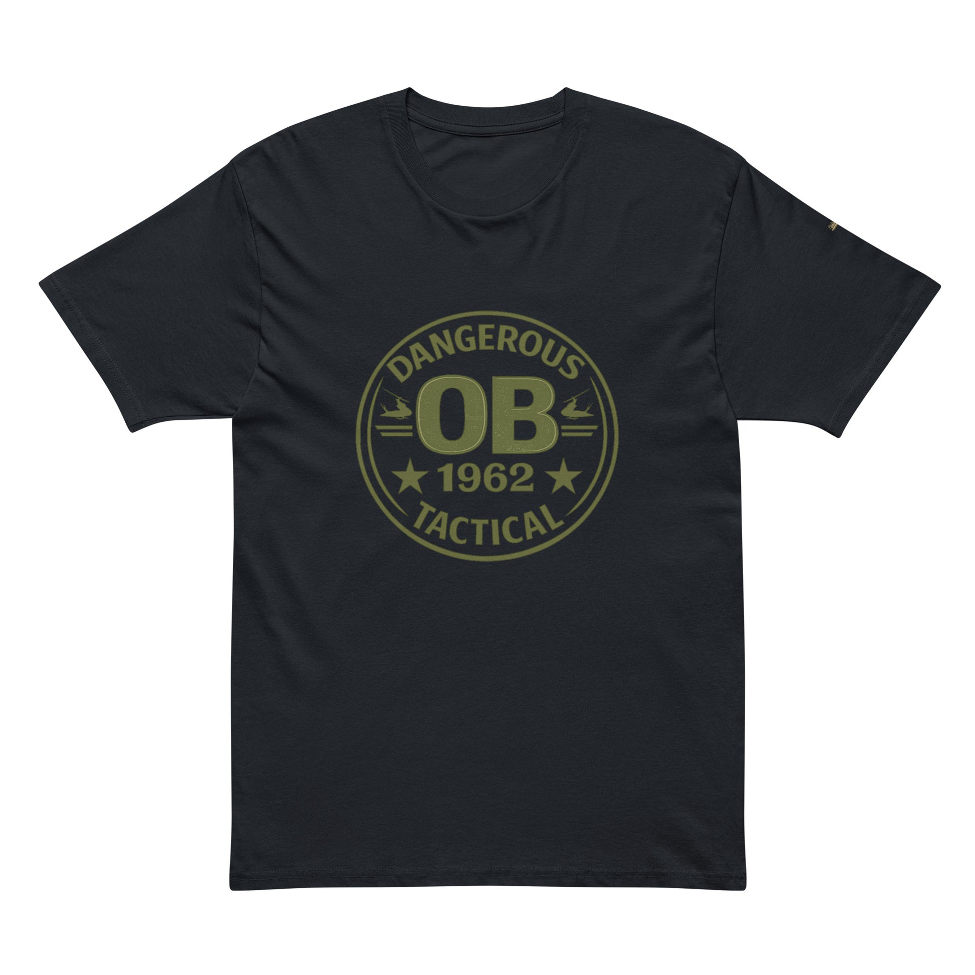 Men's navy blazer cotton short sleeve T-shirt by OB DANGEROUS, featuring a classic fit and relaxed style for gym and streetwear.
