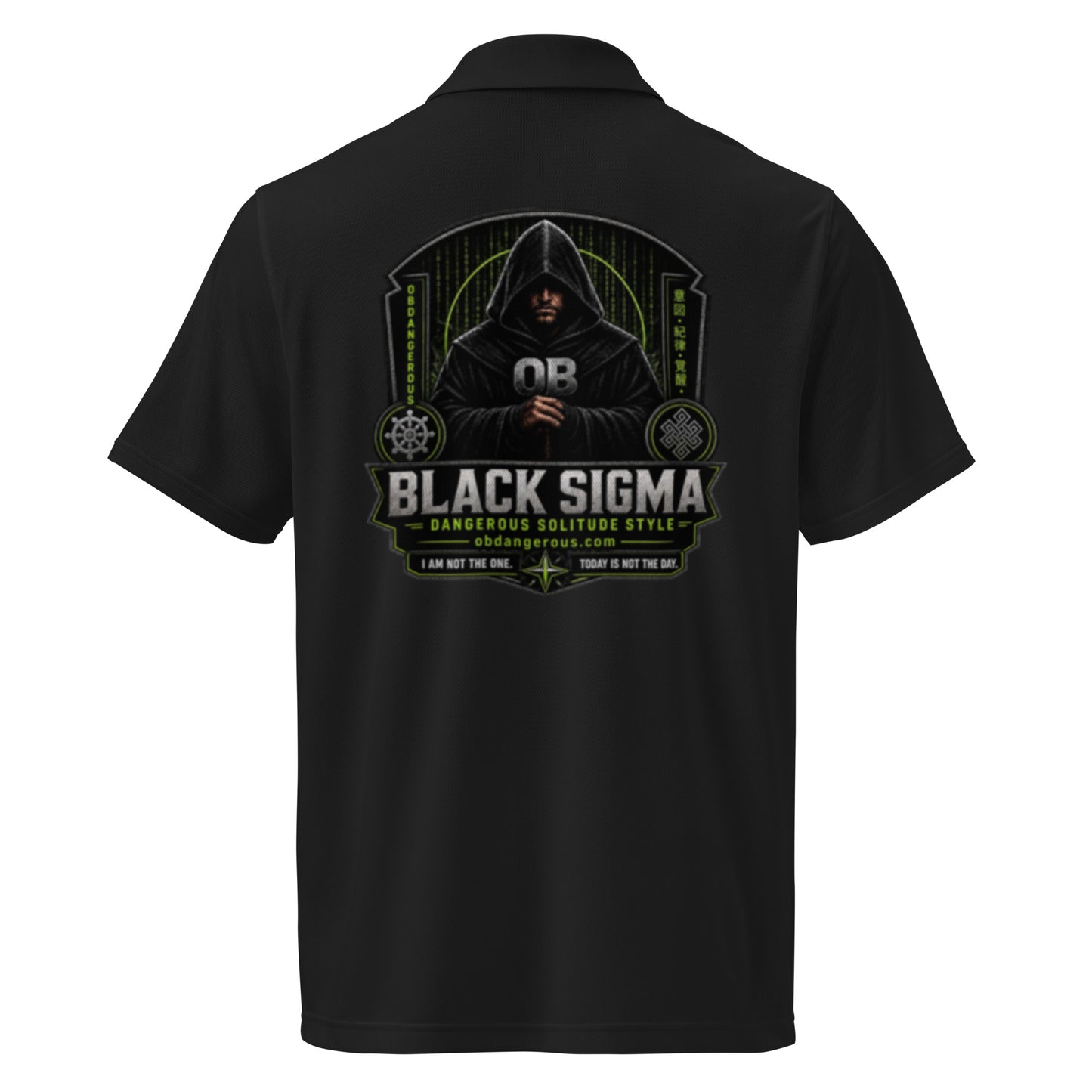 Black Under Armour men's polo shirt with embroidered logo, designed for gym, street, and casual wear, shown from the back.
