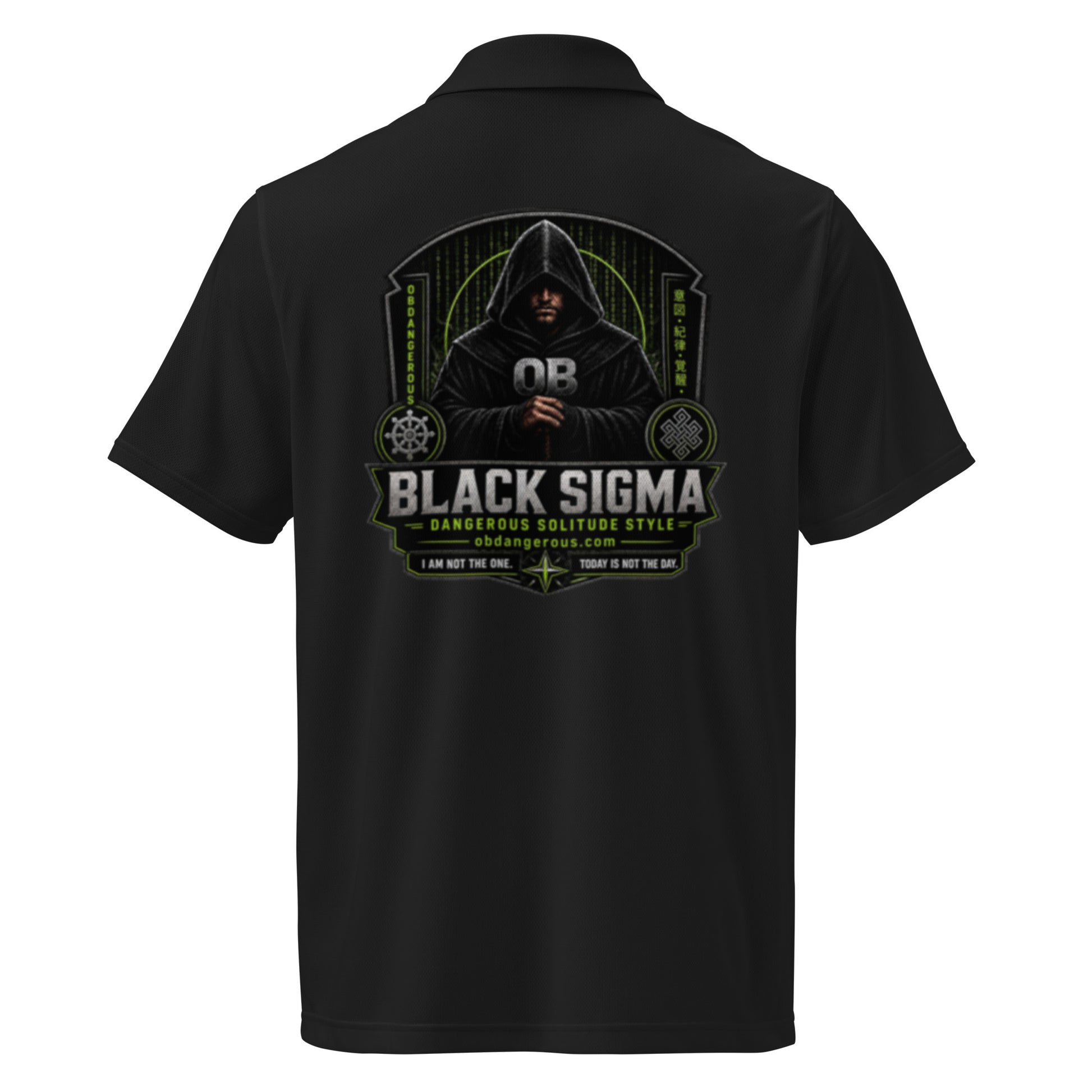 Black Under Armour men's polo shirt with embroidered logo, designed for gym, street, and casual wear, shown from the back.