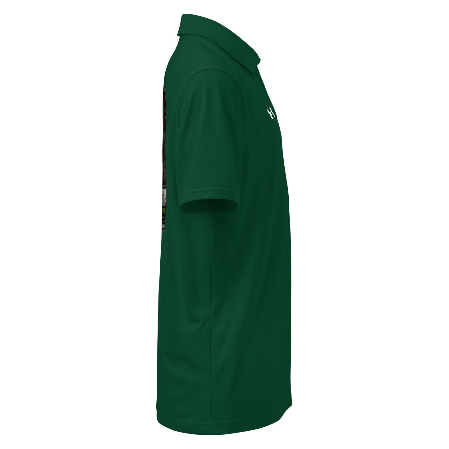 Black Sigma OBD Under Armour men's polo shirt with embroidery, designed for gym, street, and casual wear, in forest green.