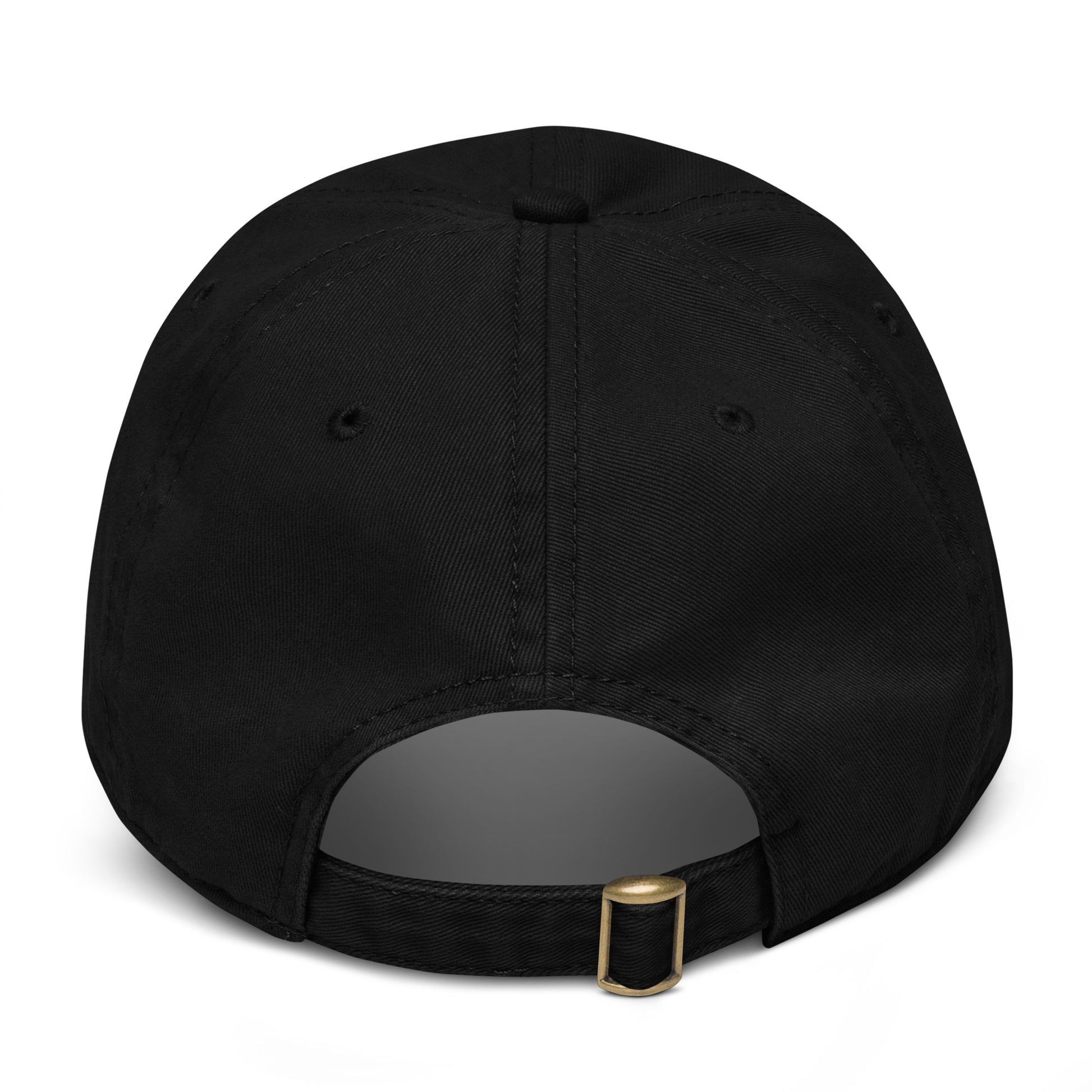 OBD Be The Monk washed black baseball cap by OB DANGEROUS with adjustable back strap, suitable for gym and streetwear style.