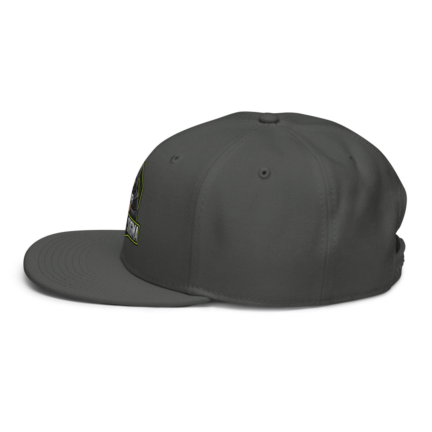 Charcoal gray Sigma OBD Dangerous snapback hat with embroidered logo, stylish streetwear accessory from the OB DANGEROUS brand.