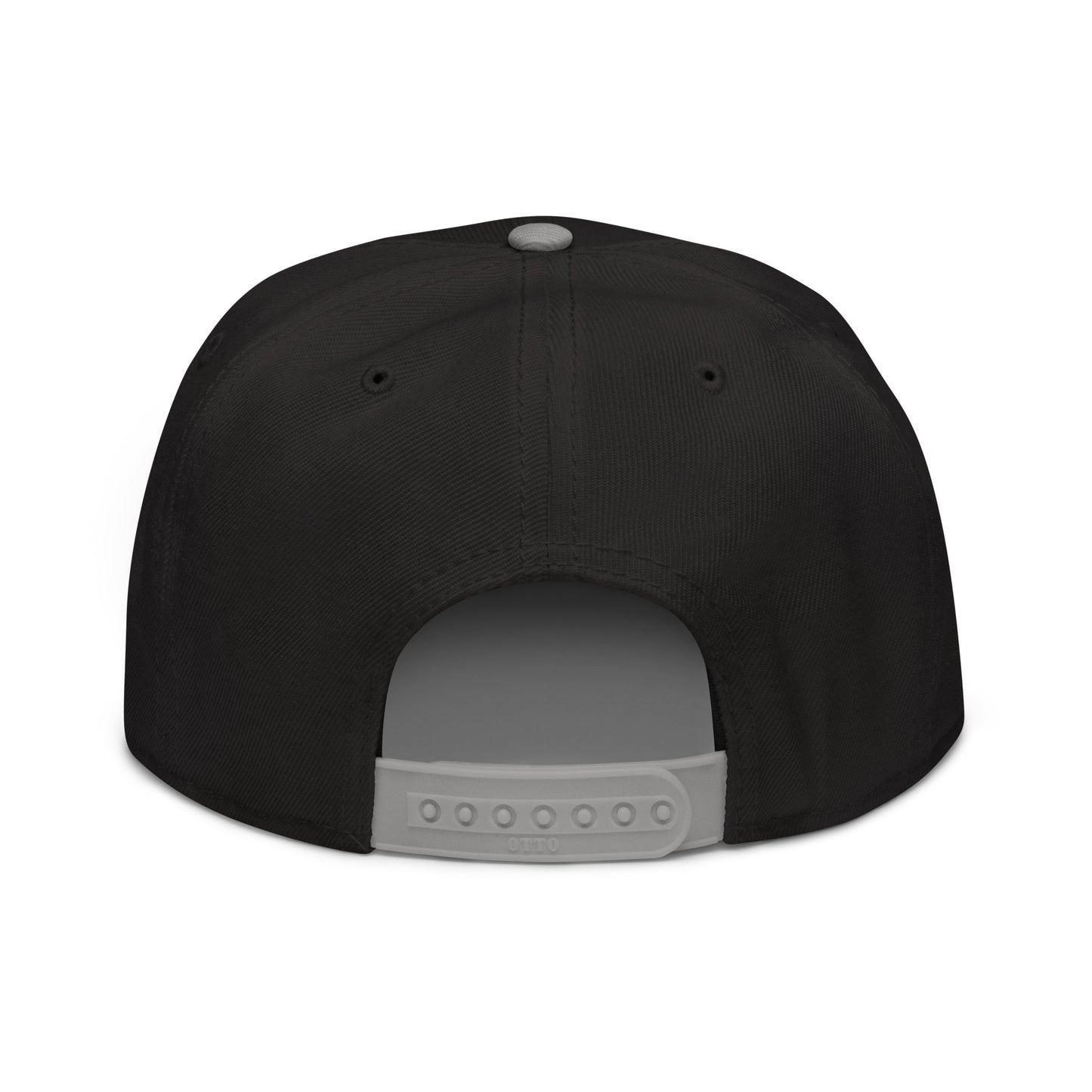 Gray and black embroidered tactical fitness division shield snapback hat by OB DANGEROUS, designed for gym and streetwear styles.