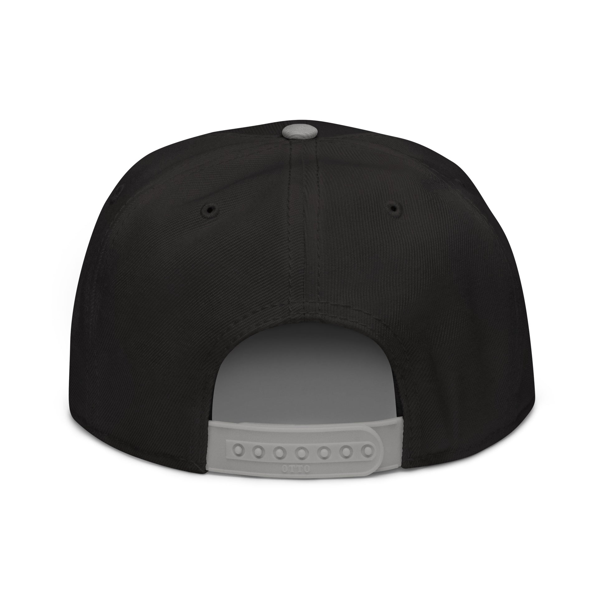 Gray and black embroidered snapback hat by OB DANGEROUS, featuring a stylish design for gym, street, and casual wear.