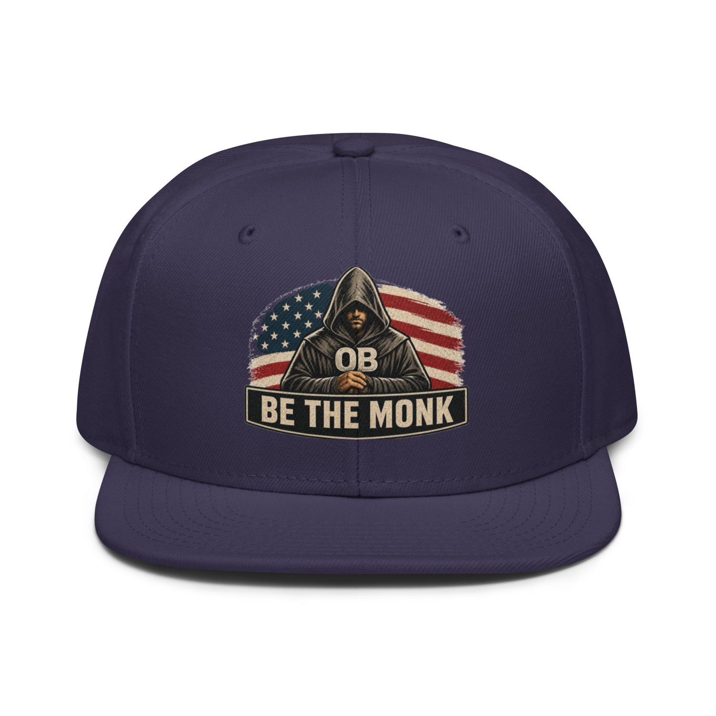 Navy blue snapback hat with embroidered design by OB DANGEROUS, perfect for gym, street, and casual wear.