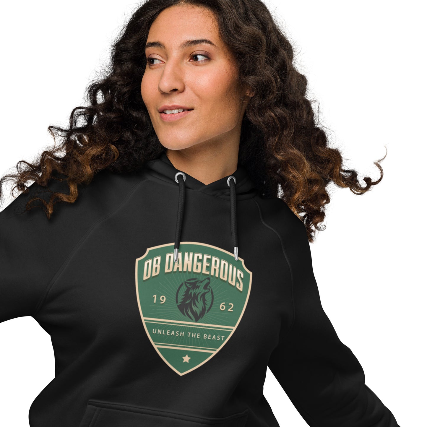 OBDangerous Designed Unleash the Beast Unisex eco raglan hoodie