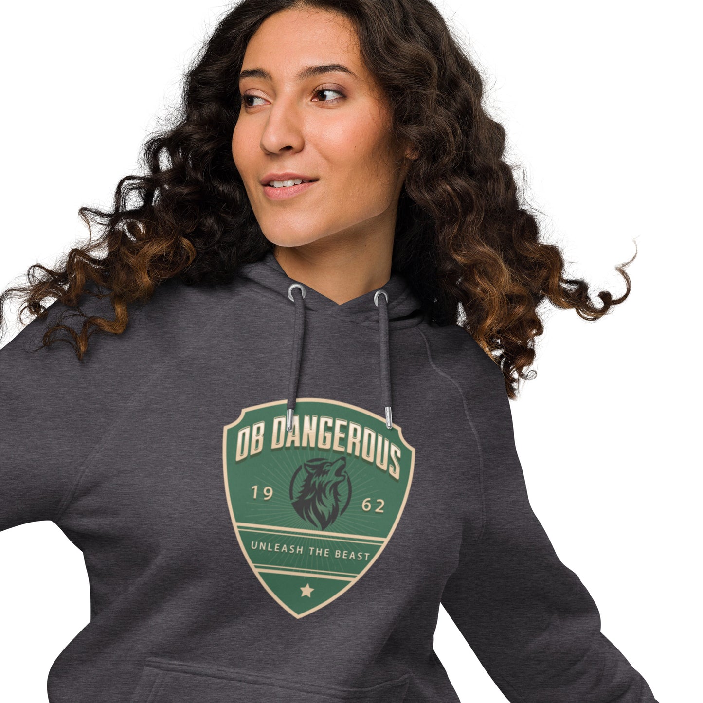 OBDangerous Designed Unleash the Beast Unisex eco raglan hoodie
