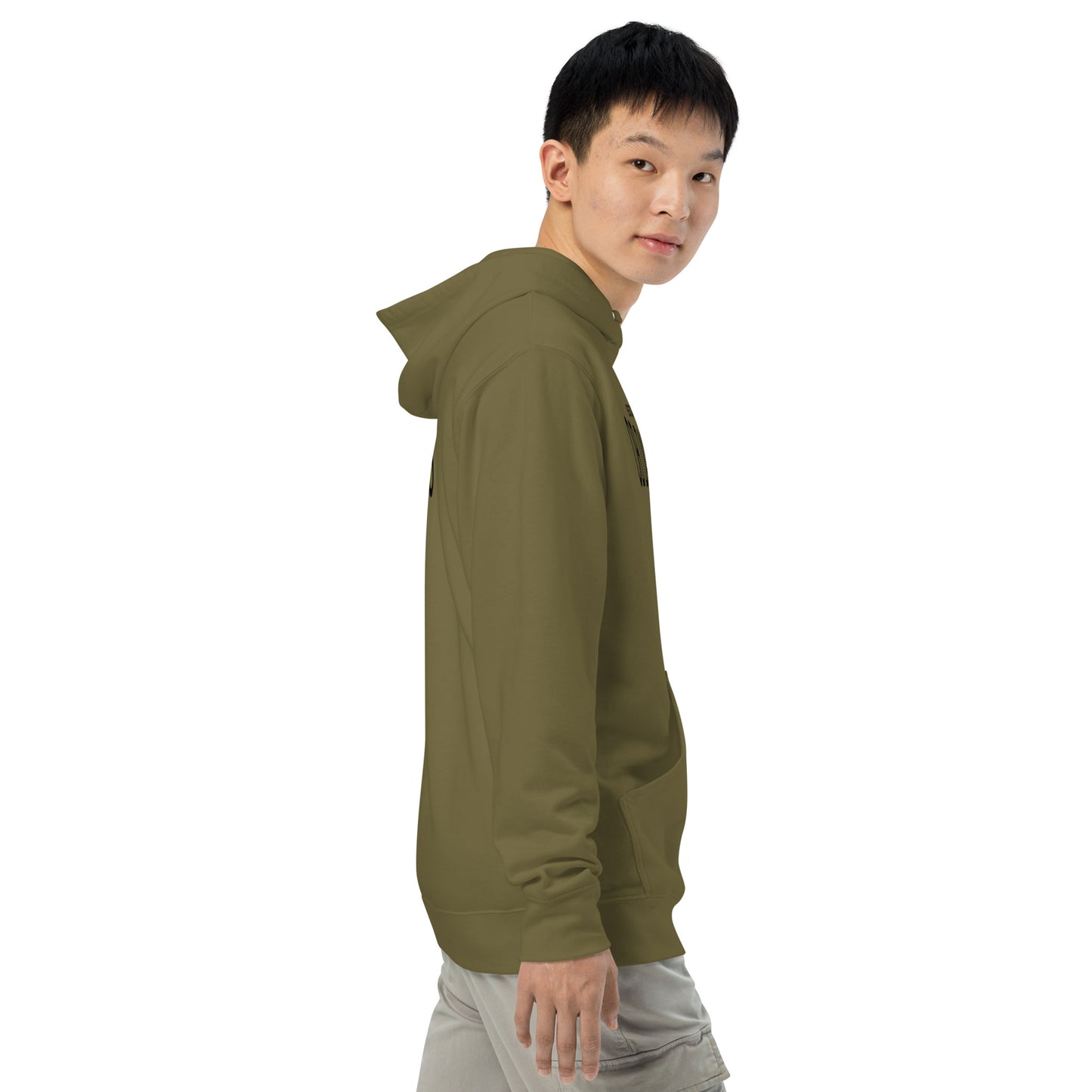 Unisex midweight tactical hoodie from OB DANGEROUS, featuring a military-inspired design with arm details and casual fit.