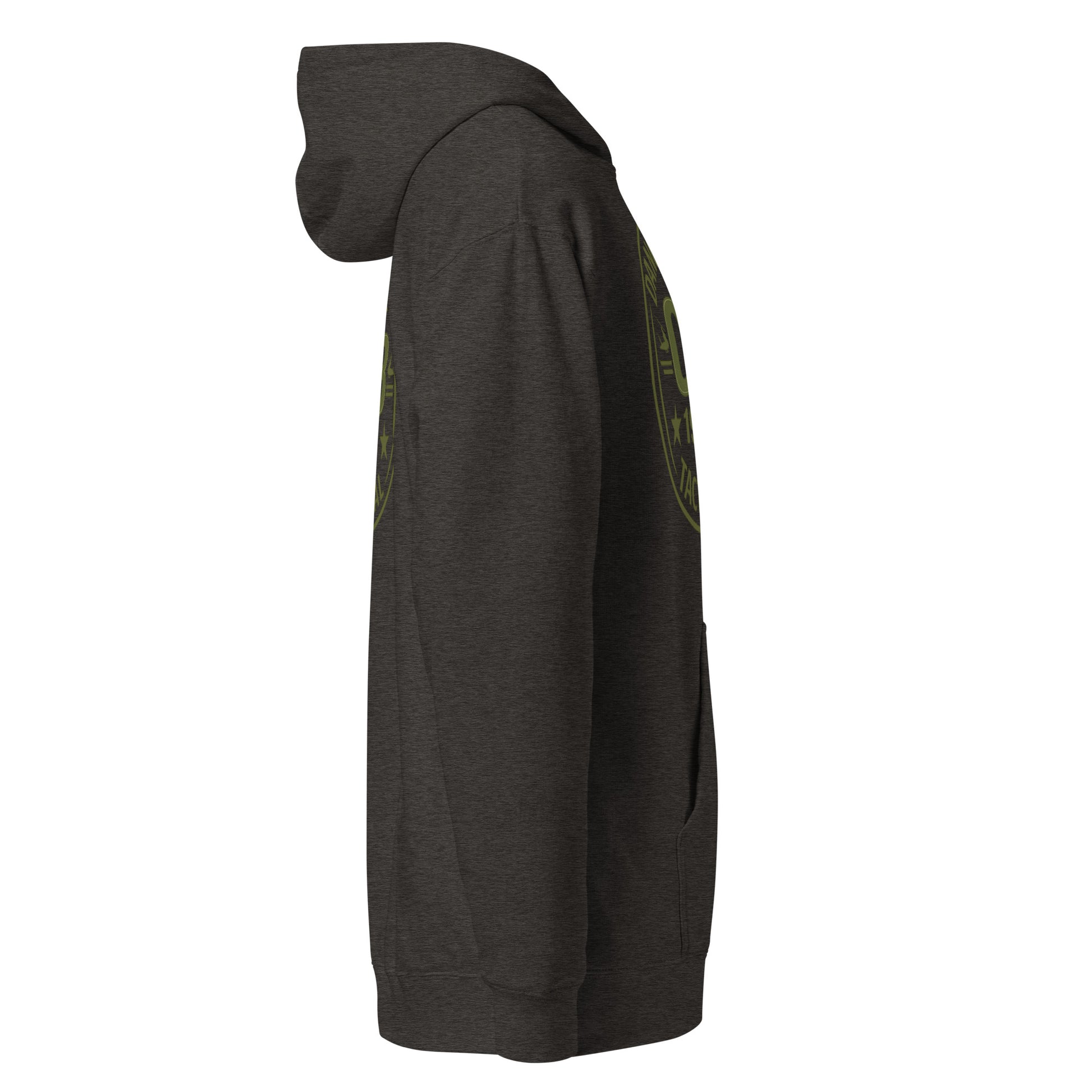 Charcoal Heather Retro OBDangerous unisex midweight hoodie, stylish and comfortable for gym, street, and casual wear.