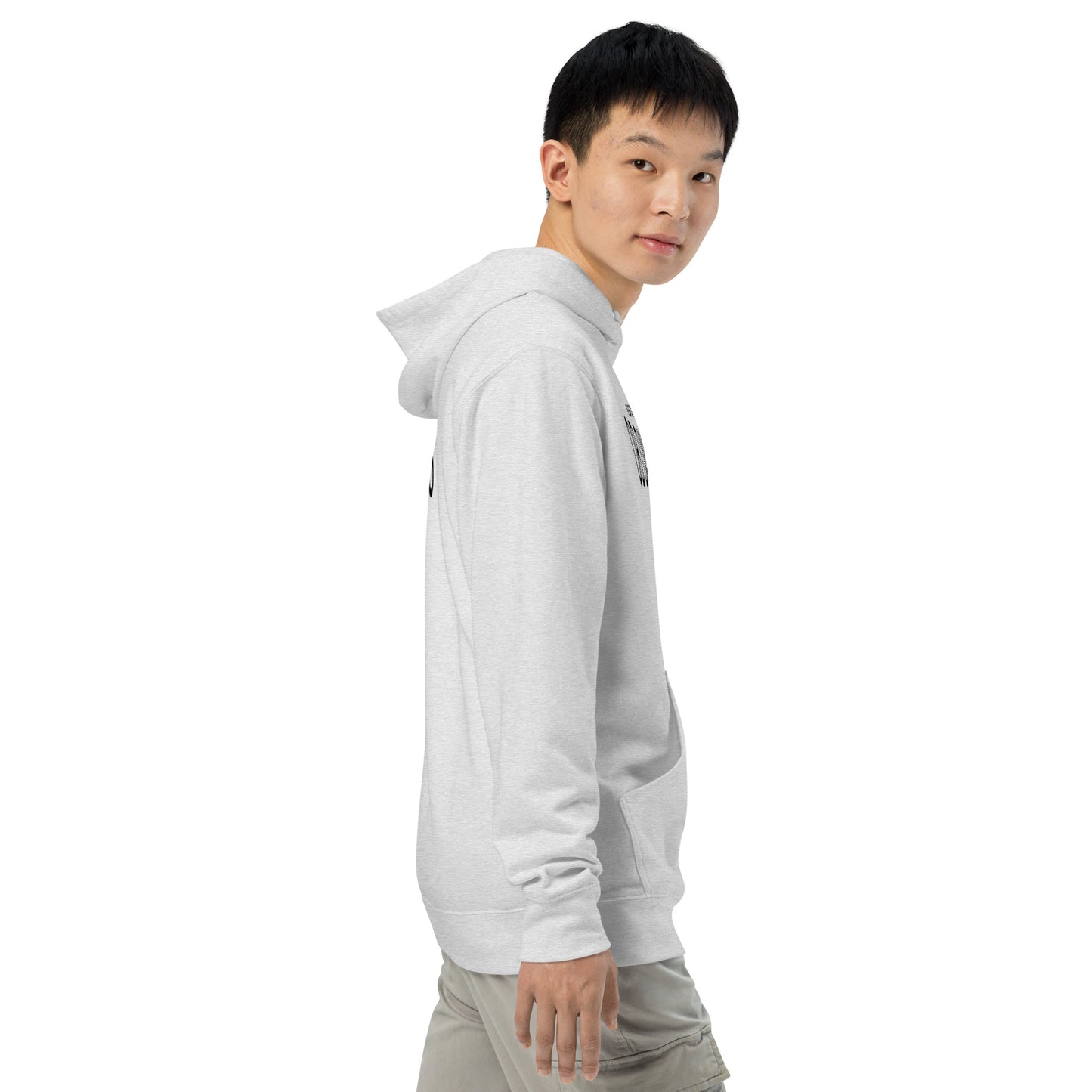 Gray Heather OBDangerous Tactical Unisex Midweight Hoodie, casual and versatile for gym, street, and everyday wear.