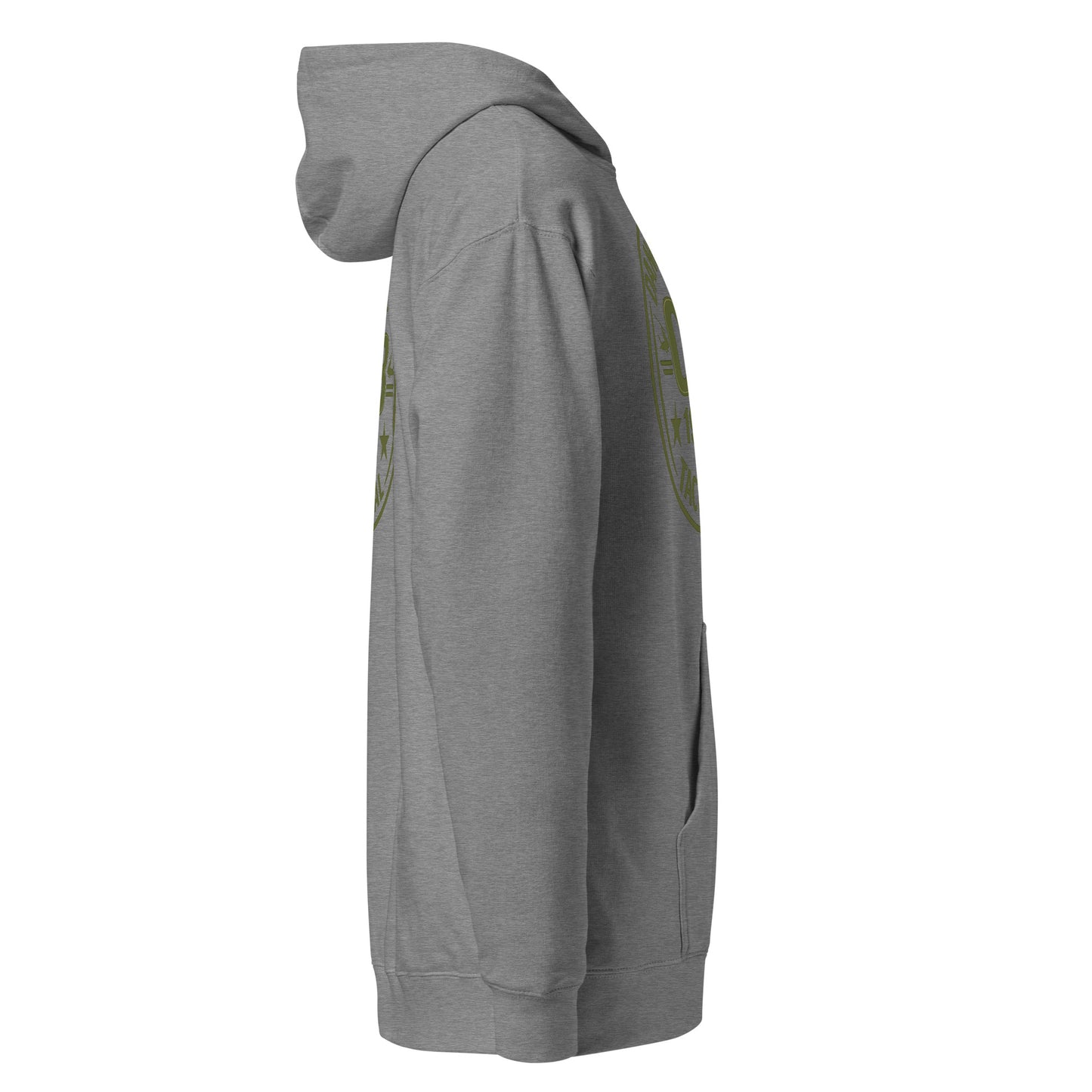 Unisex midweight hoodie by OB DANGEROUS in gunmetal heather, featuring a casual fit perfect for gym or street wear.