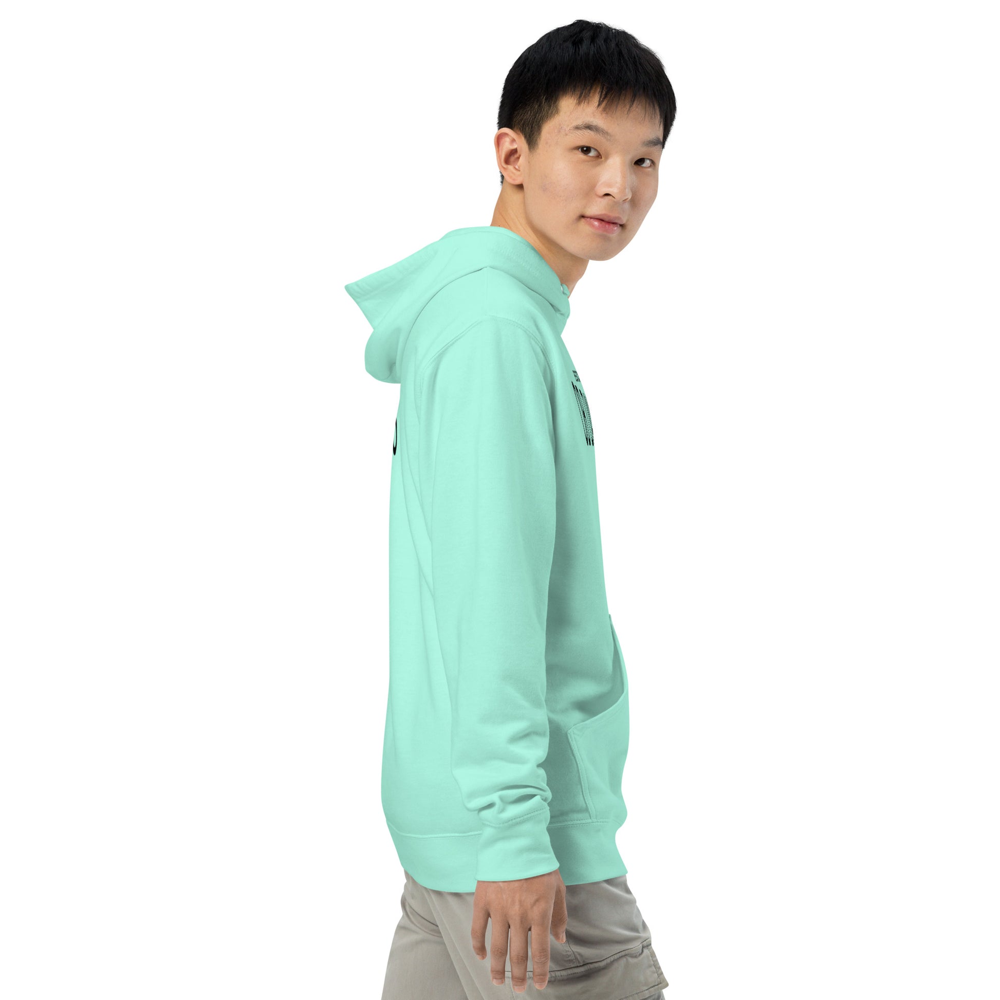 Unisex mint green OBDangerous tactical midweight hoodie designed for gym, street, and daily wear, with a comfortable fit and casual style.