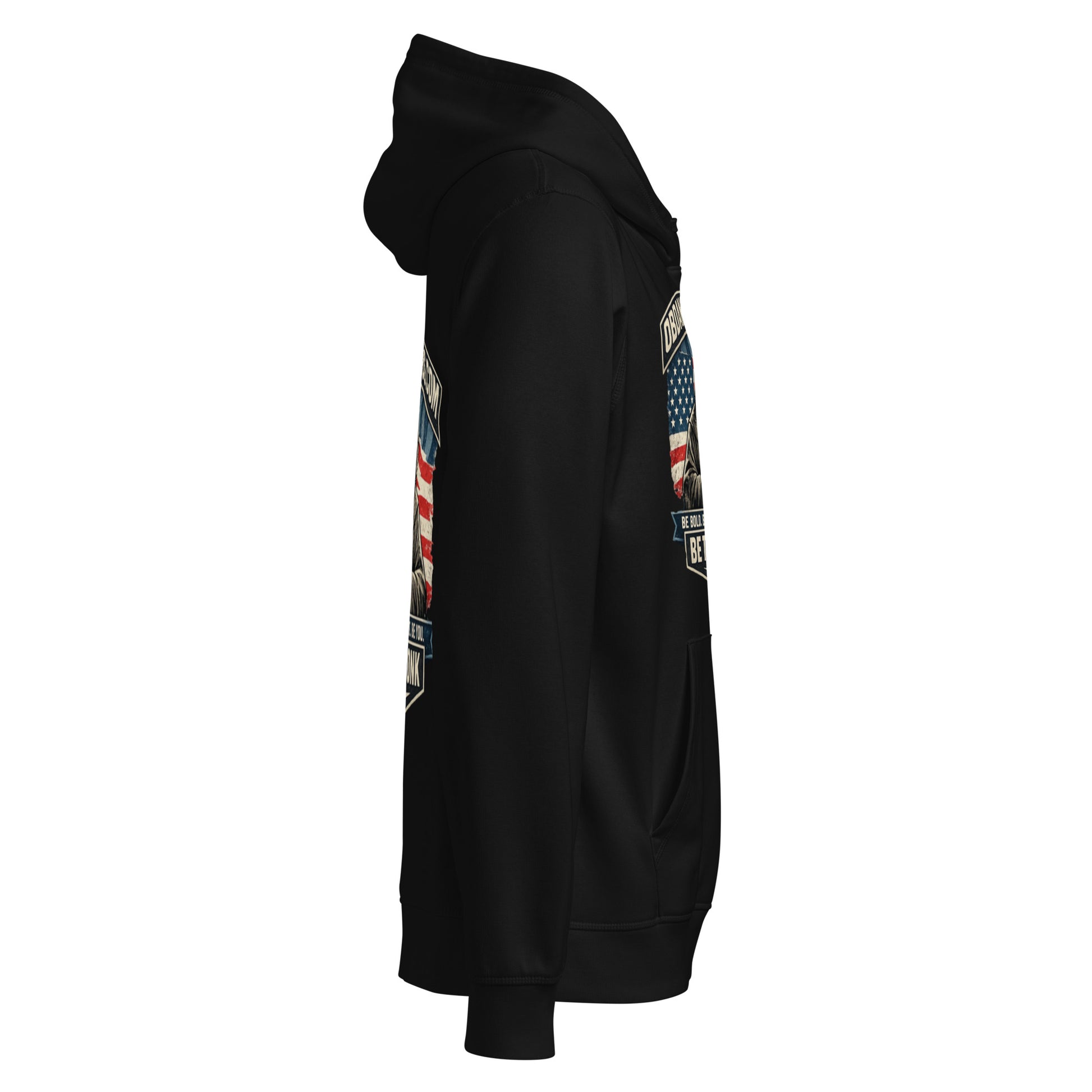 Unisex black organic mid-weight hoodie from Be The Monk by OB DANGEROUS, featuring a crew neck and casual fit.