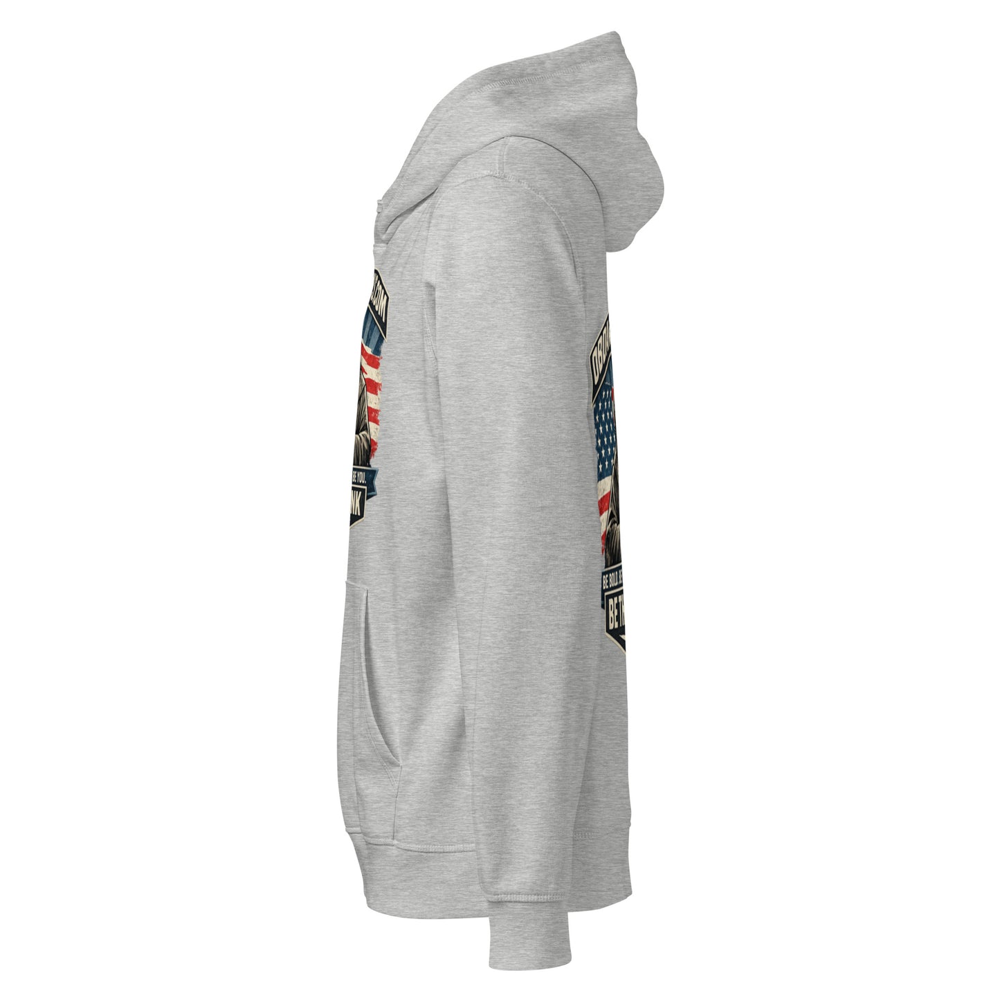 Unisex organic mid-weight hoodie by OB DANGEROUS featuring a heather grey color and casual streetwear style.