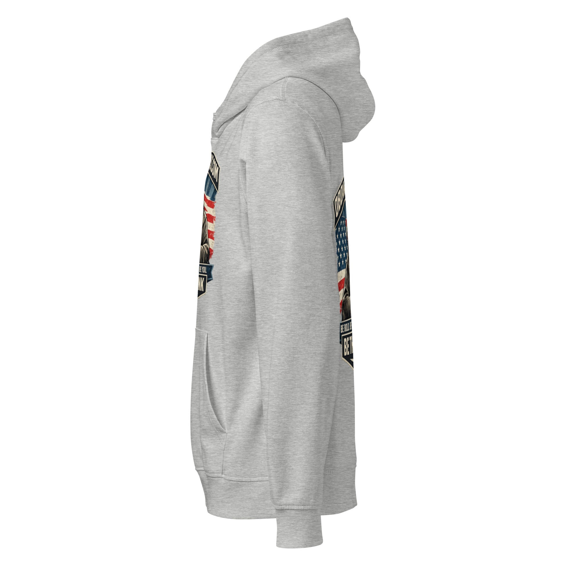Unisex organic mid-weight hoodie by OB DANGEROUS featuring a heather grey color and casual streetwear style.