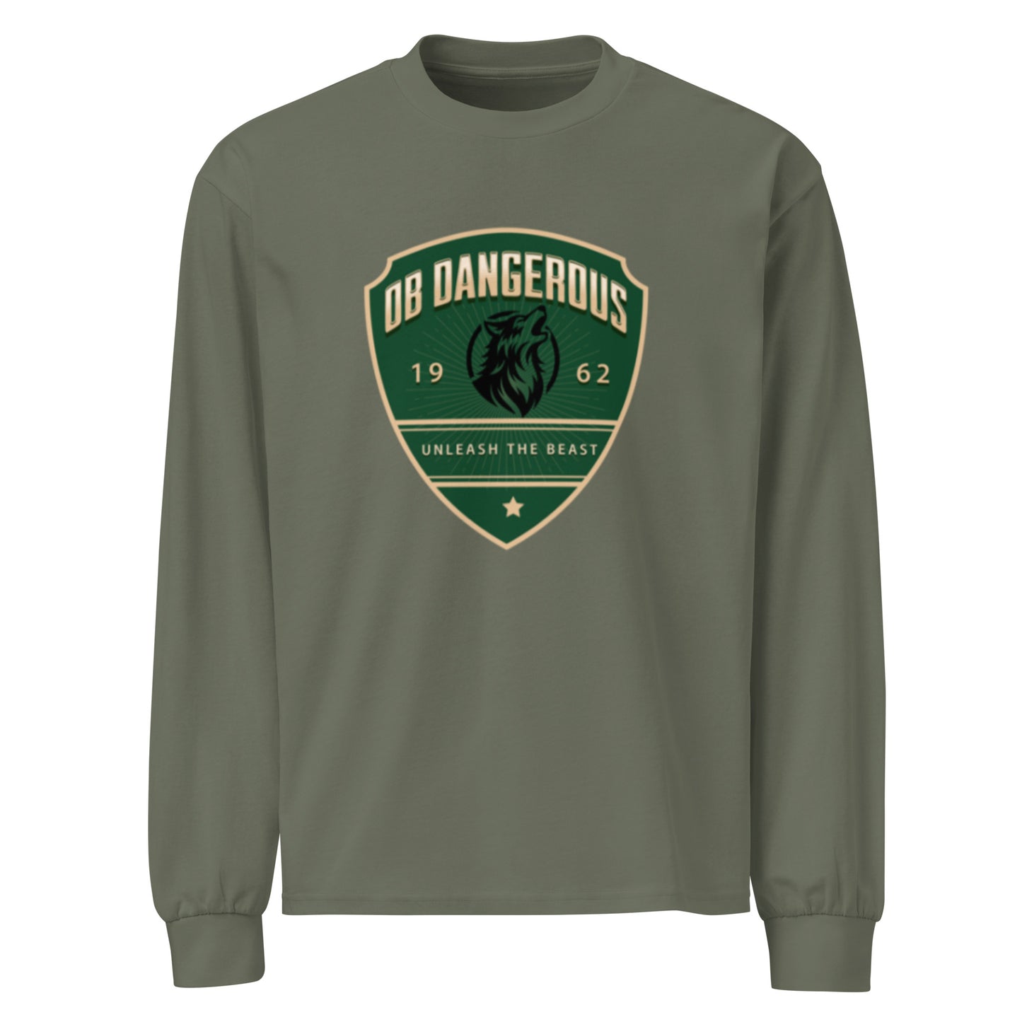 OBDangerous Designed Origianl Black Logo Premium heavyweight long sleeve shirt