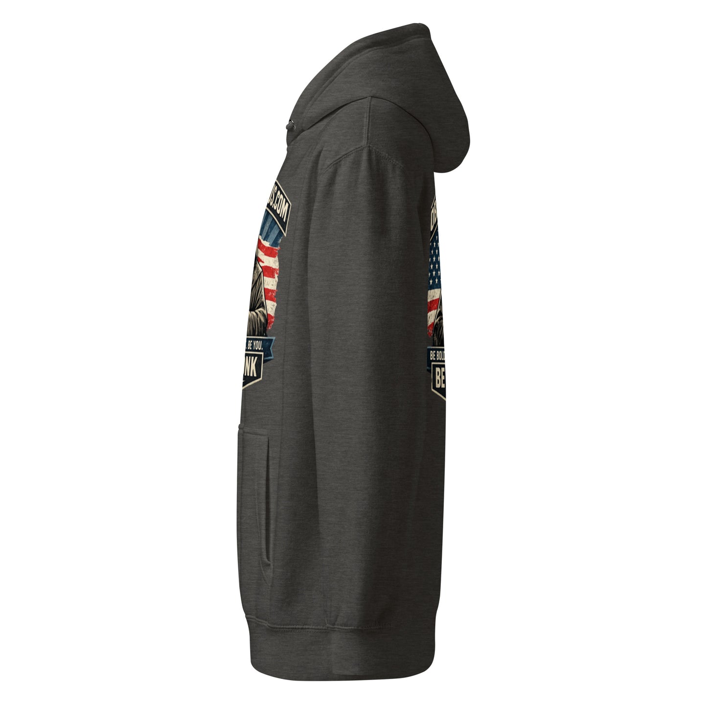 Unisex charcoal Heather hoodie from Be The Monk by OB DANGEROUS, featuring a premium mid-weight fabric and casual fit.