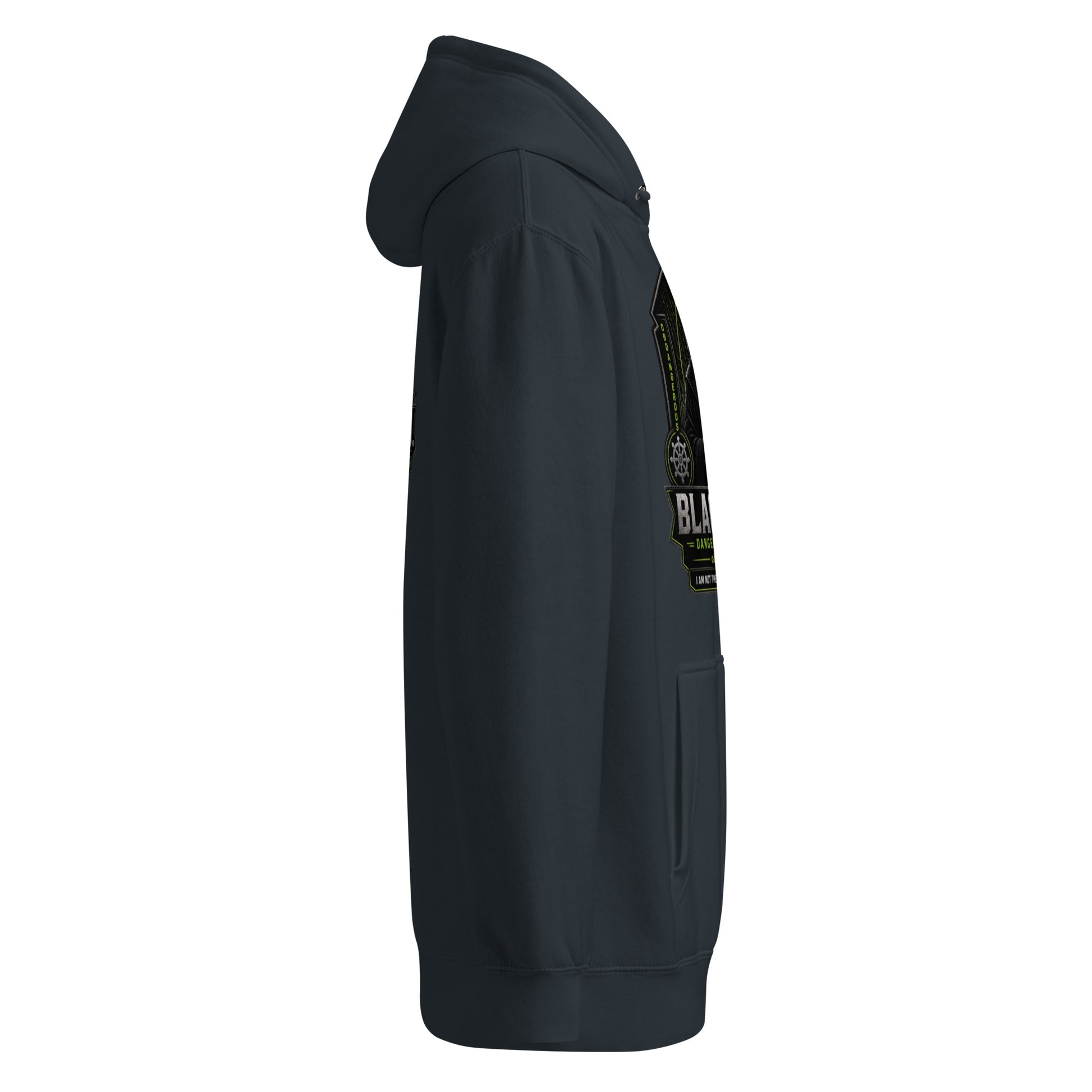 Black Sigma Never Too Old unisex premium mid-weight hoodie, featuring a comfortable fit and stylish design for gym and street wear.