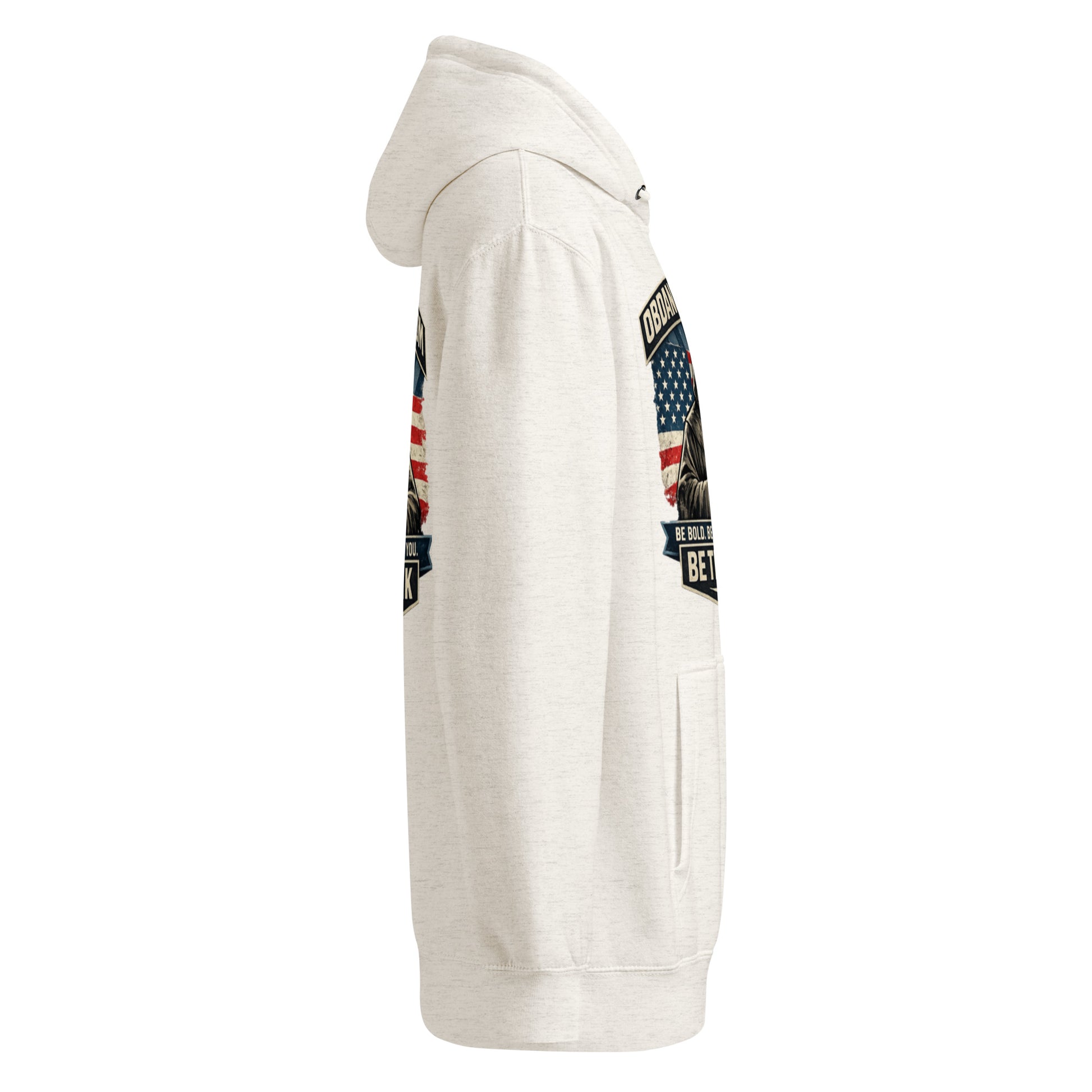 Be The Monk unisex premium mid-weight hoodie in oatmeal heather, designed for gym, street, and casual wear.