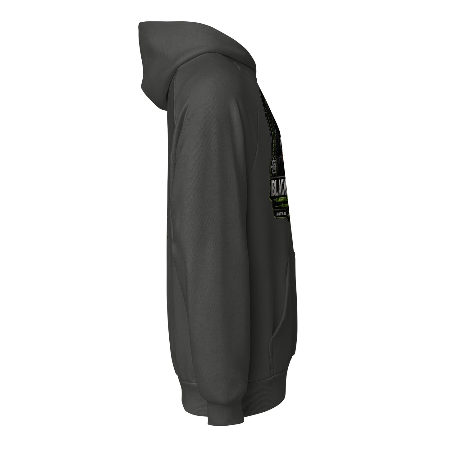 Black Sigma Not Today unisex super heavyweight hoodie by OB DANGEROUS, shown in asphalt color with front and sleeve details.